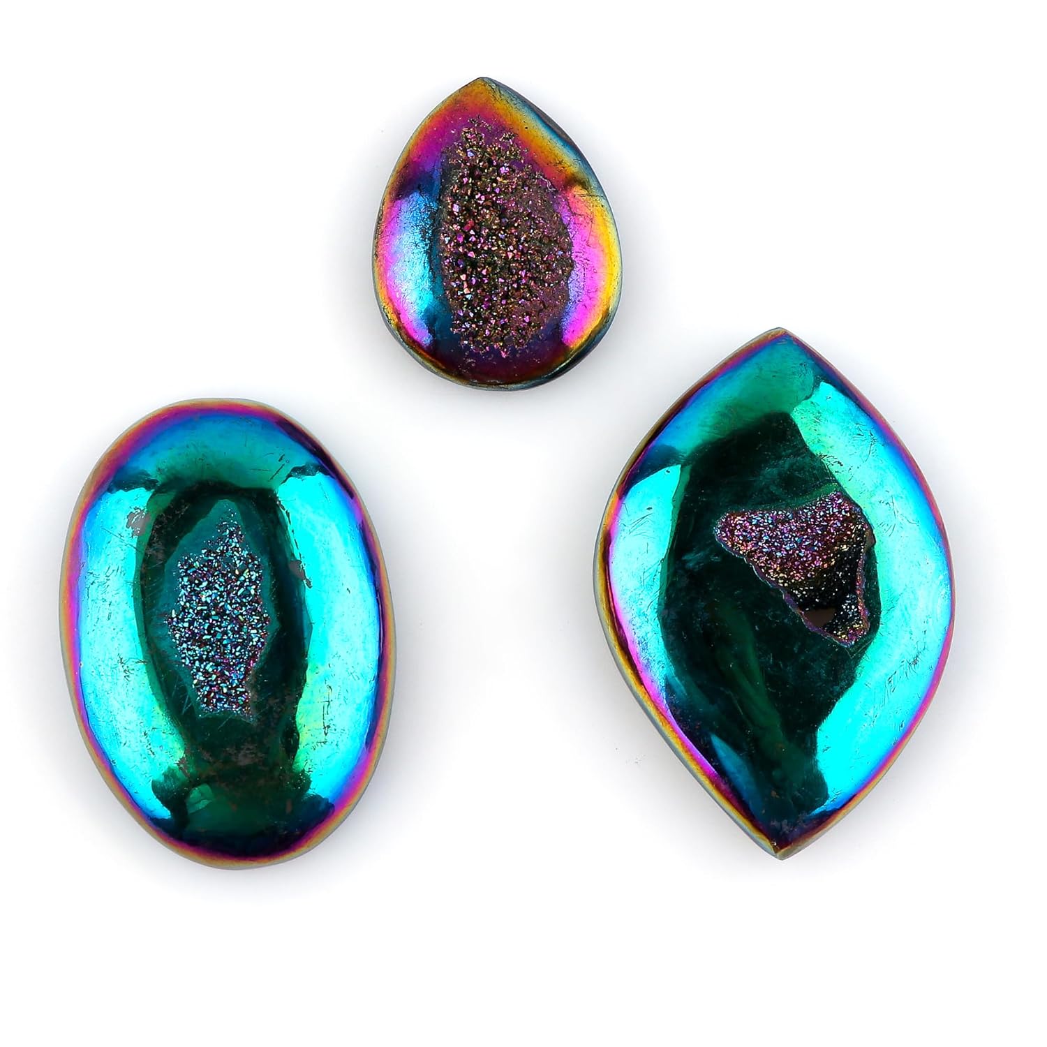 3pcs Mystic Titanium Drusy Quartz Gemstone Wholesale Botswana Ubuy