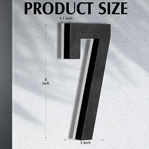 Vista 28 de ROCEEI Número de casa LED retroiluminado de 8 pulgadas 0-9 para direcciones grandes exteriores, número iluminado, impermeable, acero inoxidable