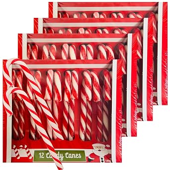 Sarahs Candy Factory Candy Canes 4 Pack 48 Count