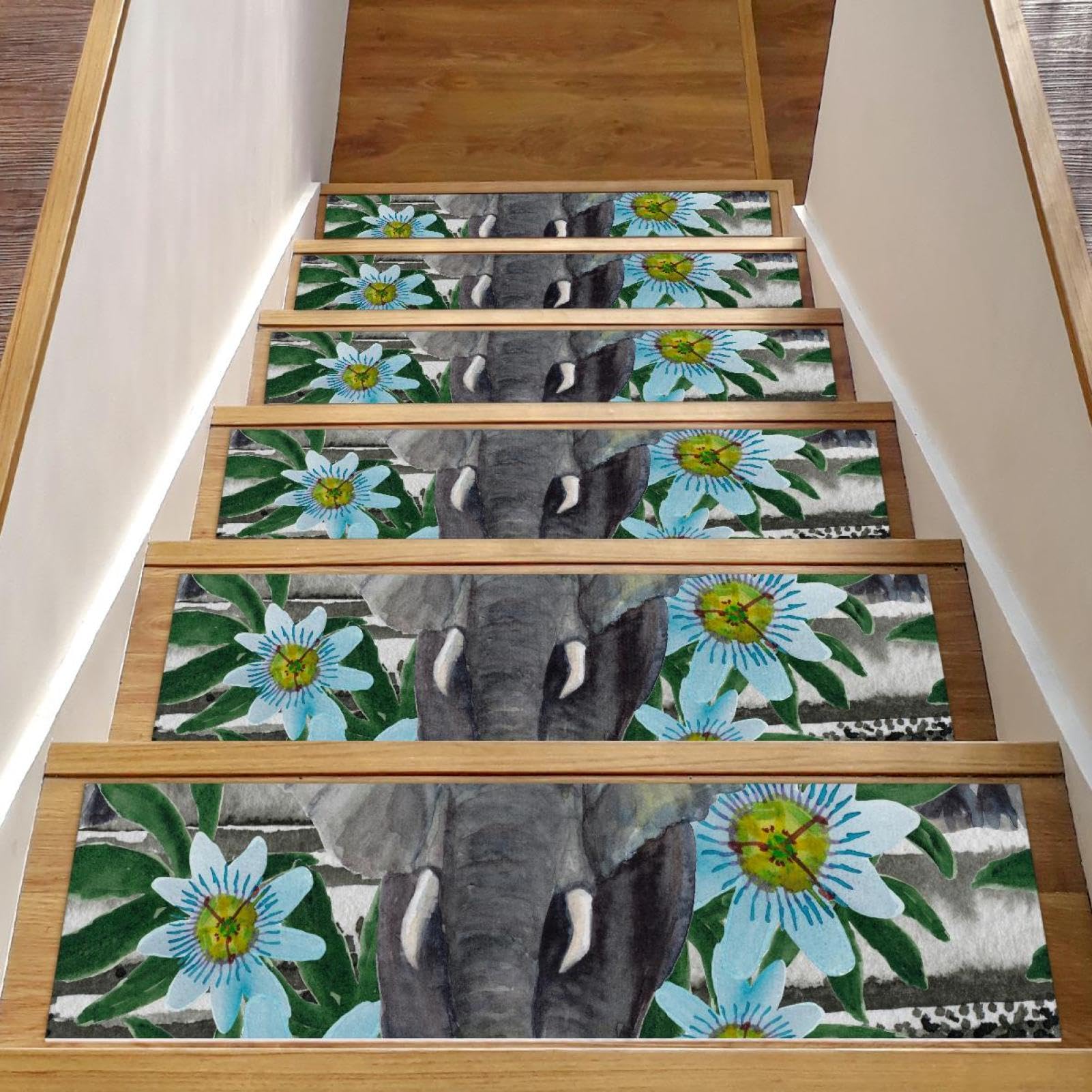 Evita resbalones con peldaños de escalera antideslizantes Elephant Daisy protectores sin residuos