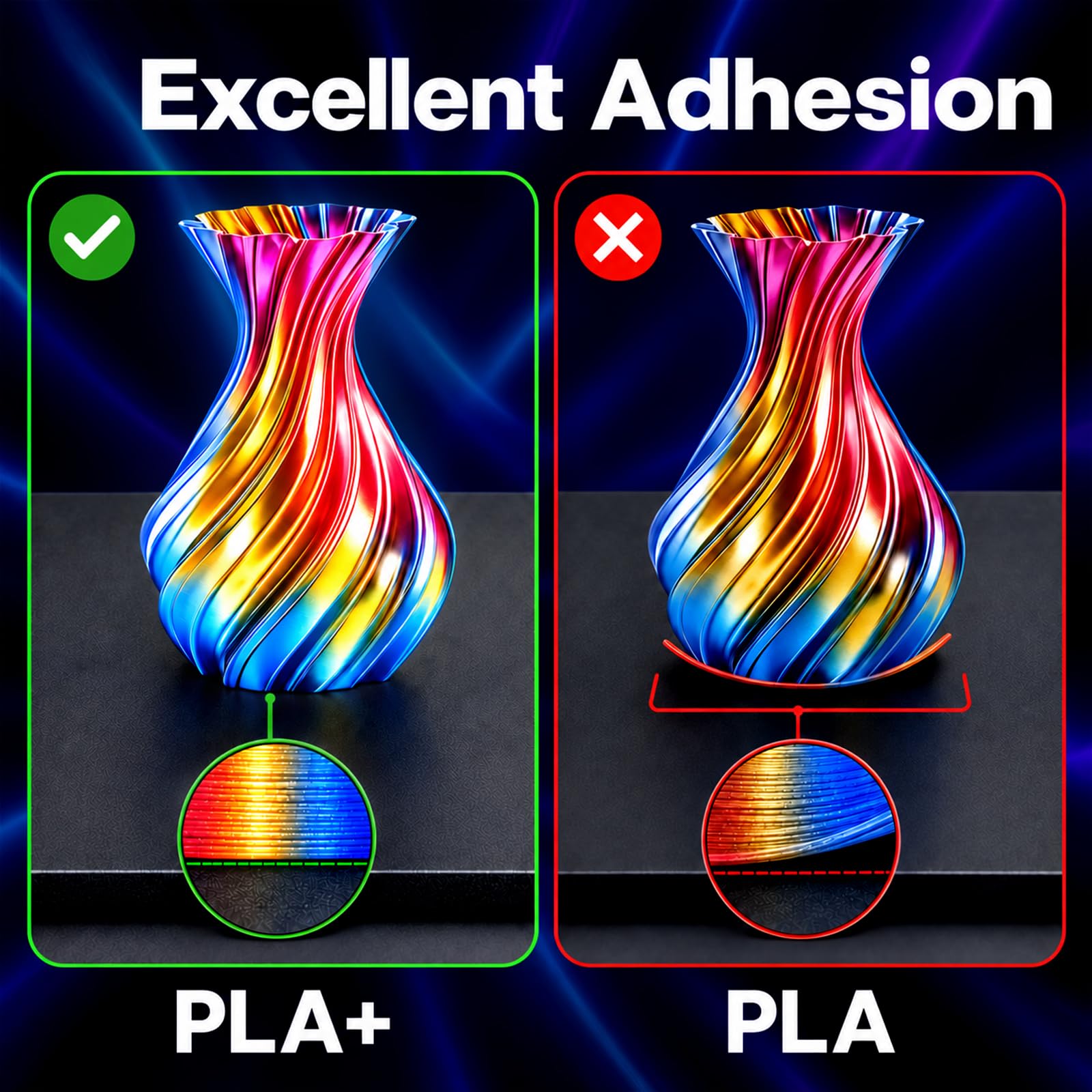 Multicolor Glow in the Dark 3D Printing Filament -5 Multicolor Glow in the Dark 3D Printing Filament -5
