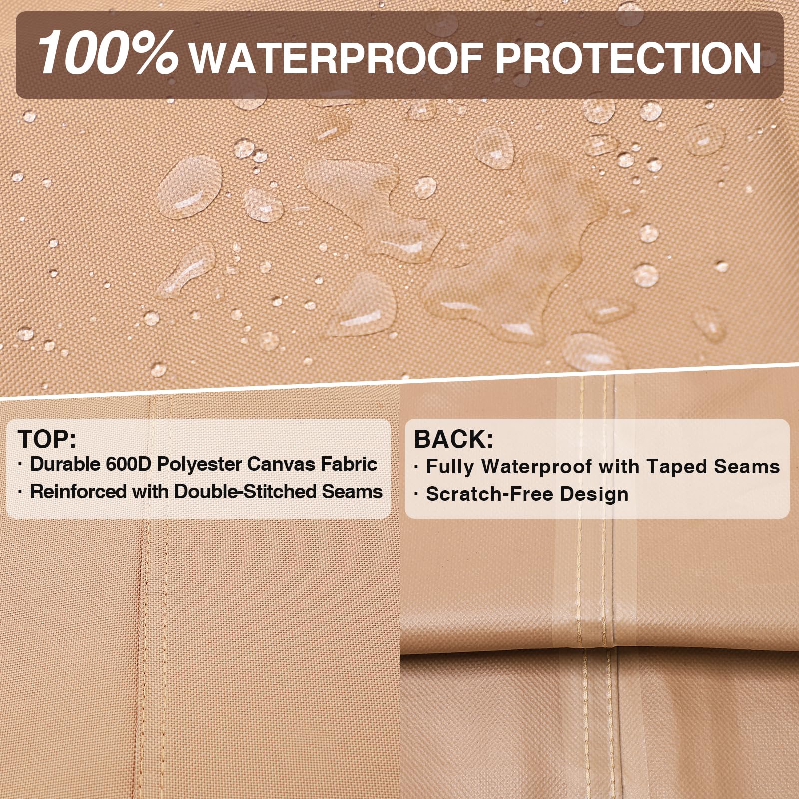 MIXC - Funda Protectora Cuadrada Impermeable para Jacuzzi de Exterior (228,6 x 228,6 cm, 225,4 x 223,5 cm o 221,6 x 221,4 cm)