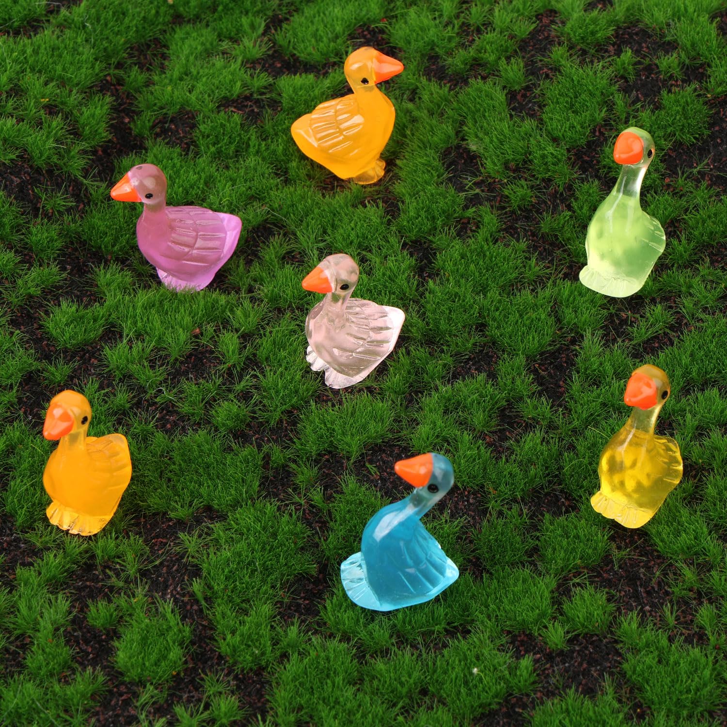 8 PZ STATUINE in miniatura coniglietto micro paesaggi ornamenti coniglio piccolo desktop EUR 6