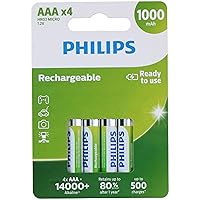 PHILIPS Batterie AAA - Batterie Ricaricabili HR03 - NiMH 1,2V