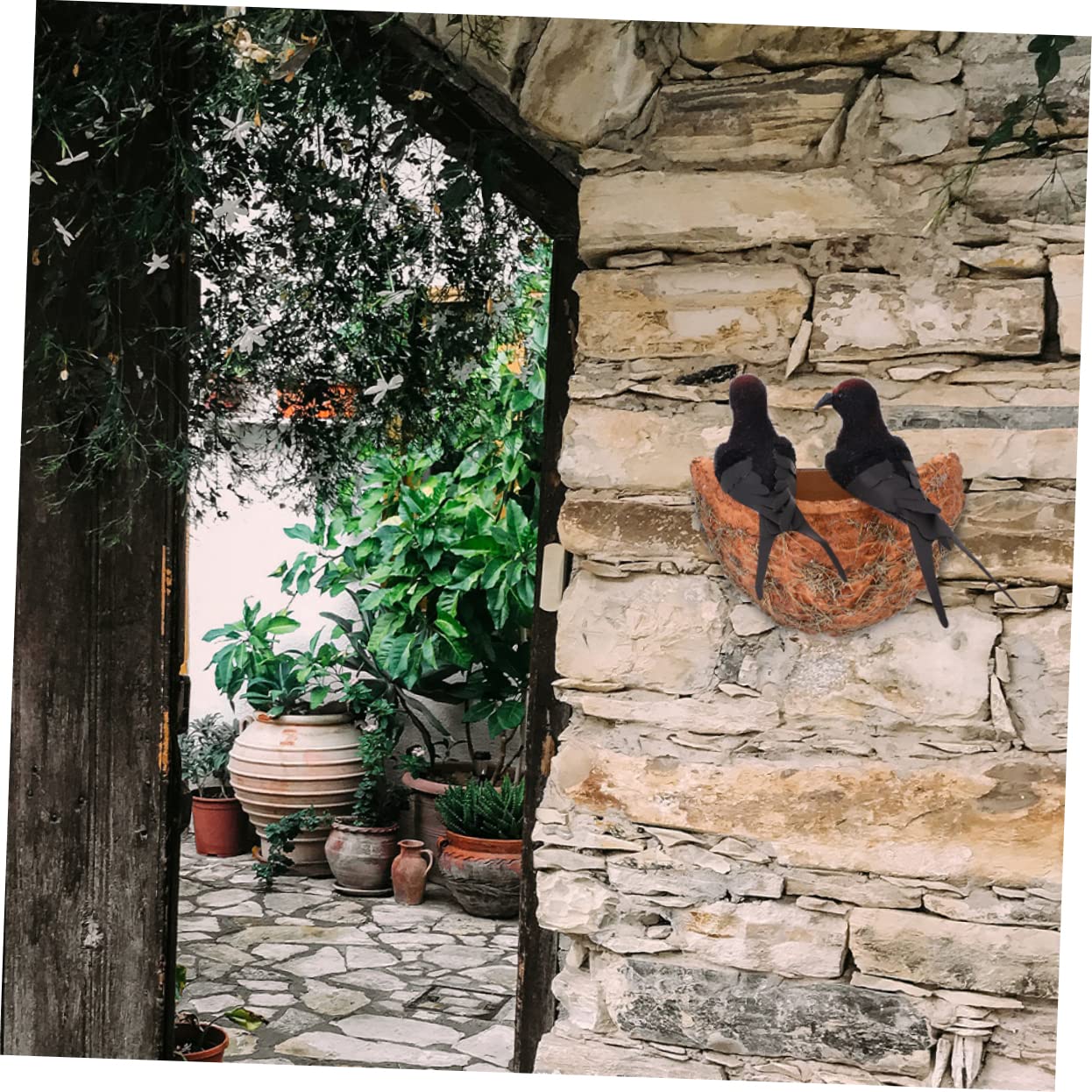 YARNOW 6sets Decorativo Di Nido Di Uccelli Simulazione Per e Fotografia Ornamento Artistico Per Interni Ed Esterni