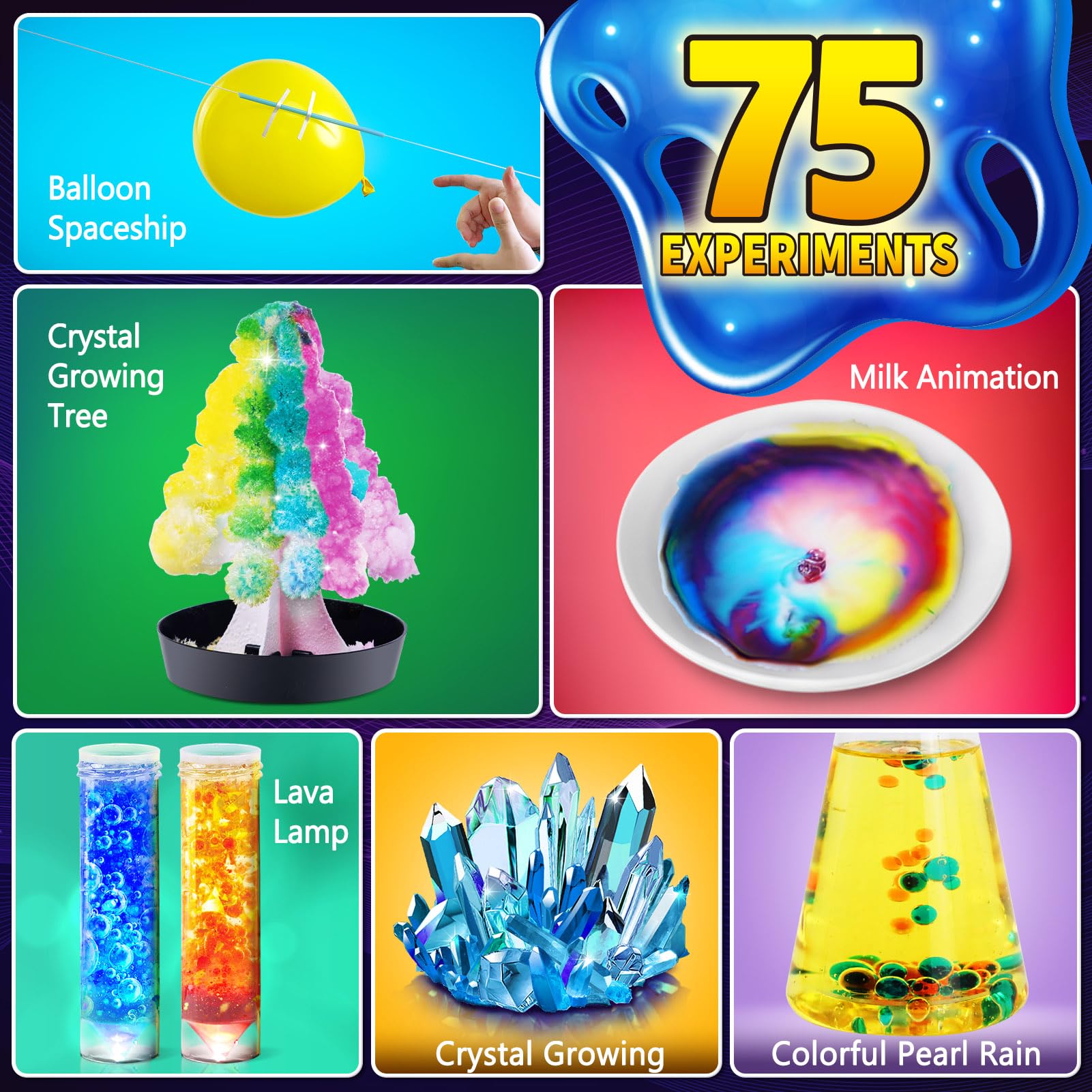 Kit Expériences Scientifique pour Enfants - Laboratoire de Chimie Volcans, Jeux Éducatifs et Activités Manuelles