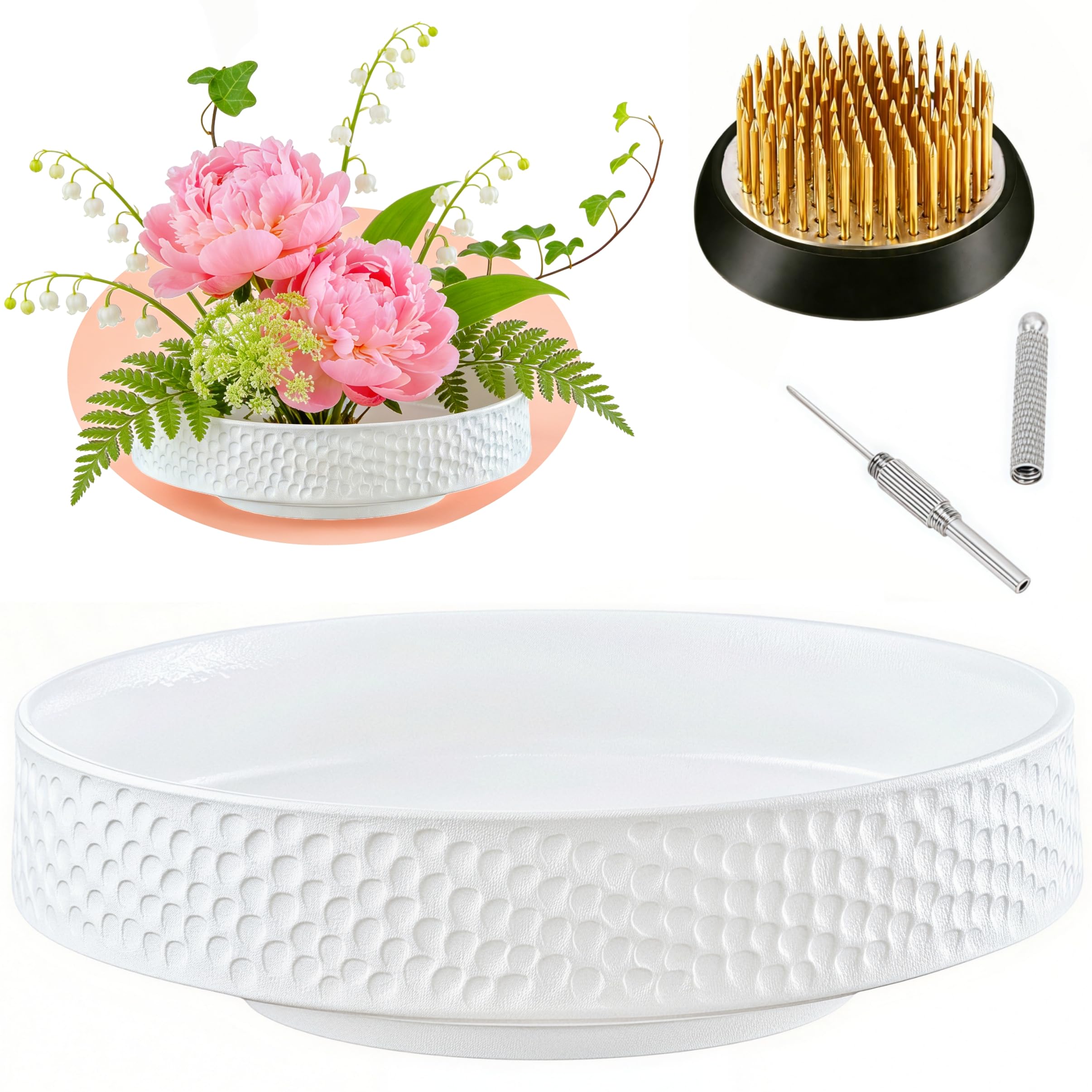 Amazon.com: Japanese Ikebana Vase Kit, Flower Shallow Container