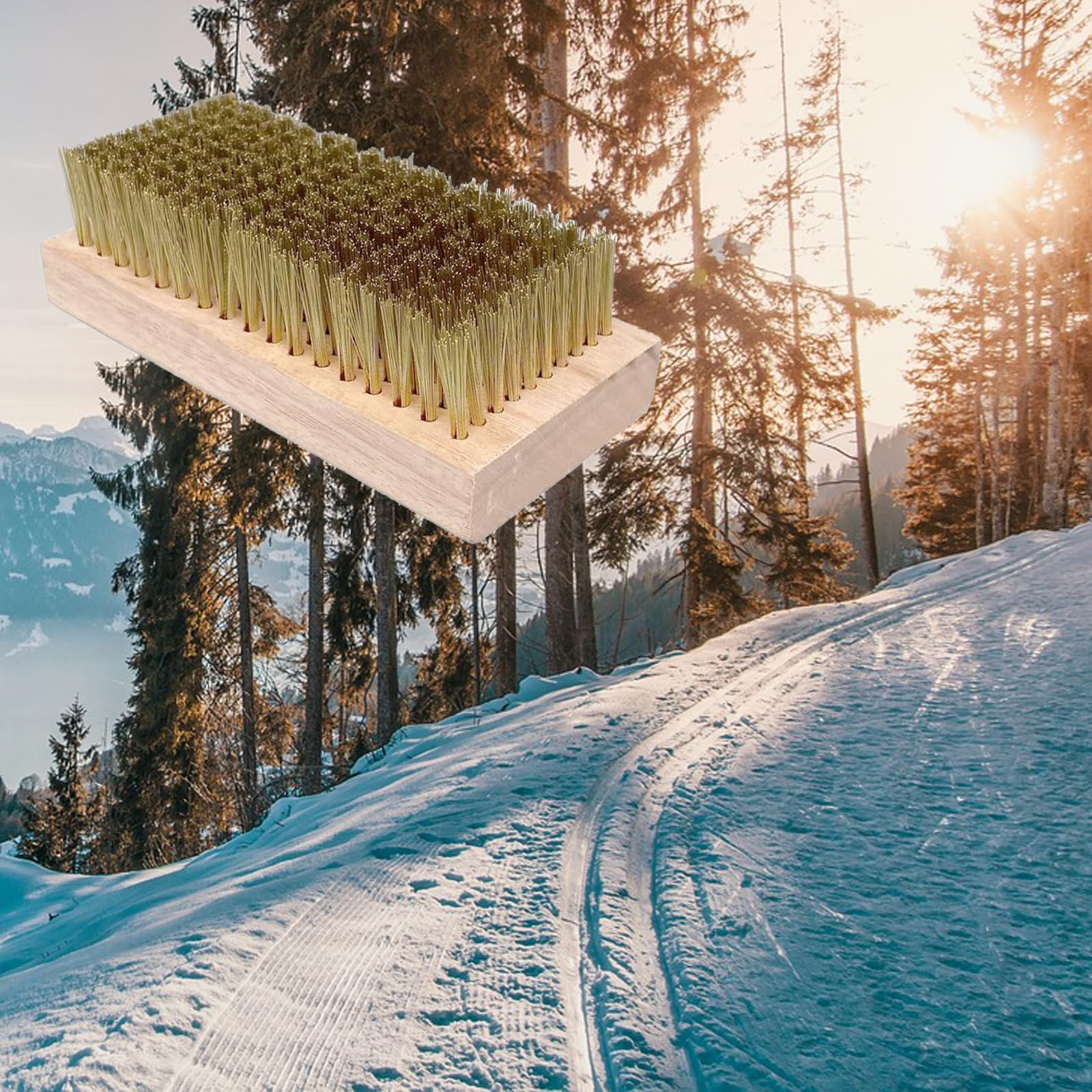 Szczotka z mosiądzu, wytrzymała szczotka miedziana, wielofunkcyjna, miedziana szczotka do czyszczenia nart, jazdy na nartach, snowboardzie, czyszczeniu, polerowaniu