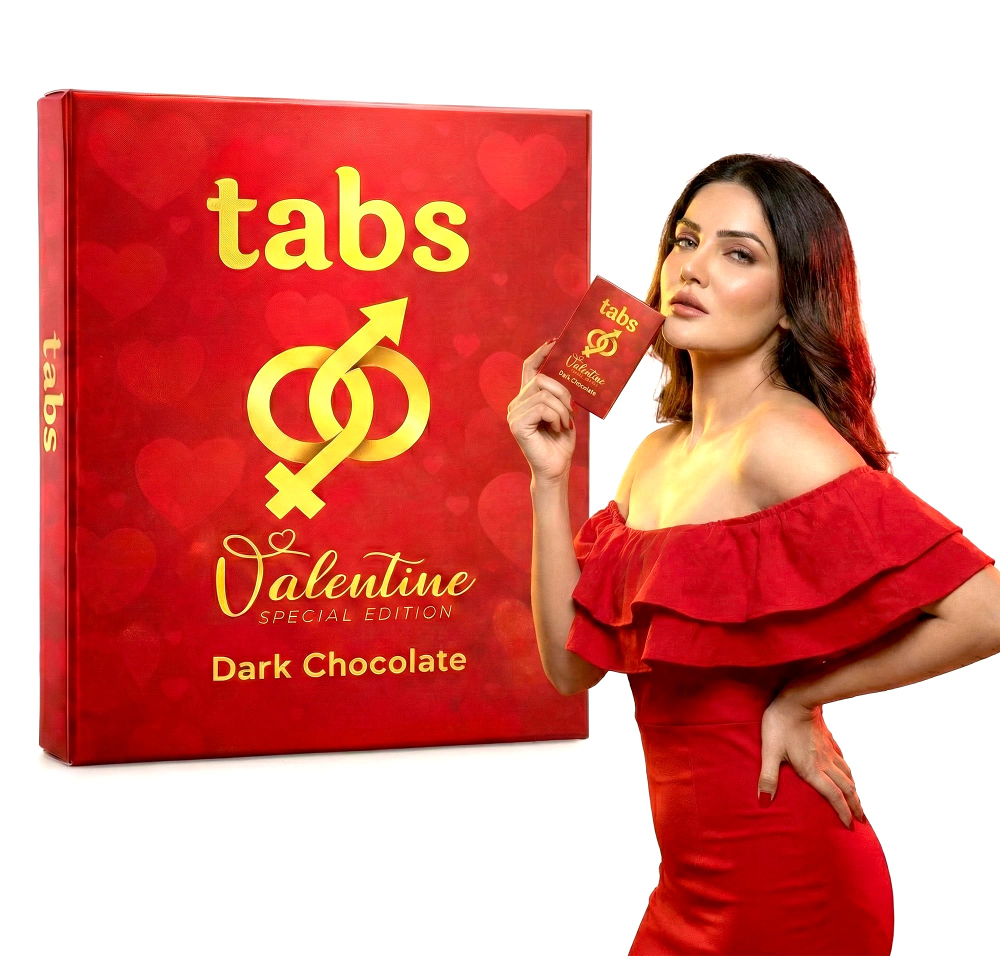 Tabs Valentine Special Edition Dark Chocolate for Couple | Chocolate Bar for Men and Women | Perfect Valentine's Gift for Him and Her | Mini Dzir Tab Pack of 1-image-12