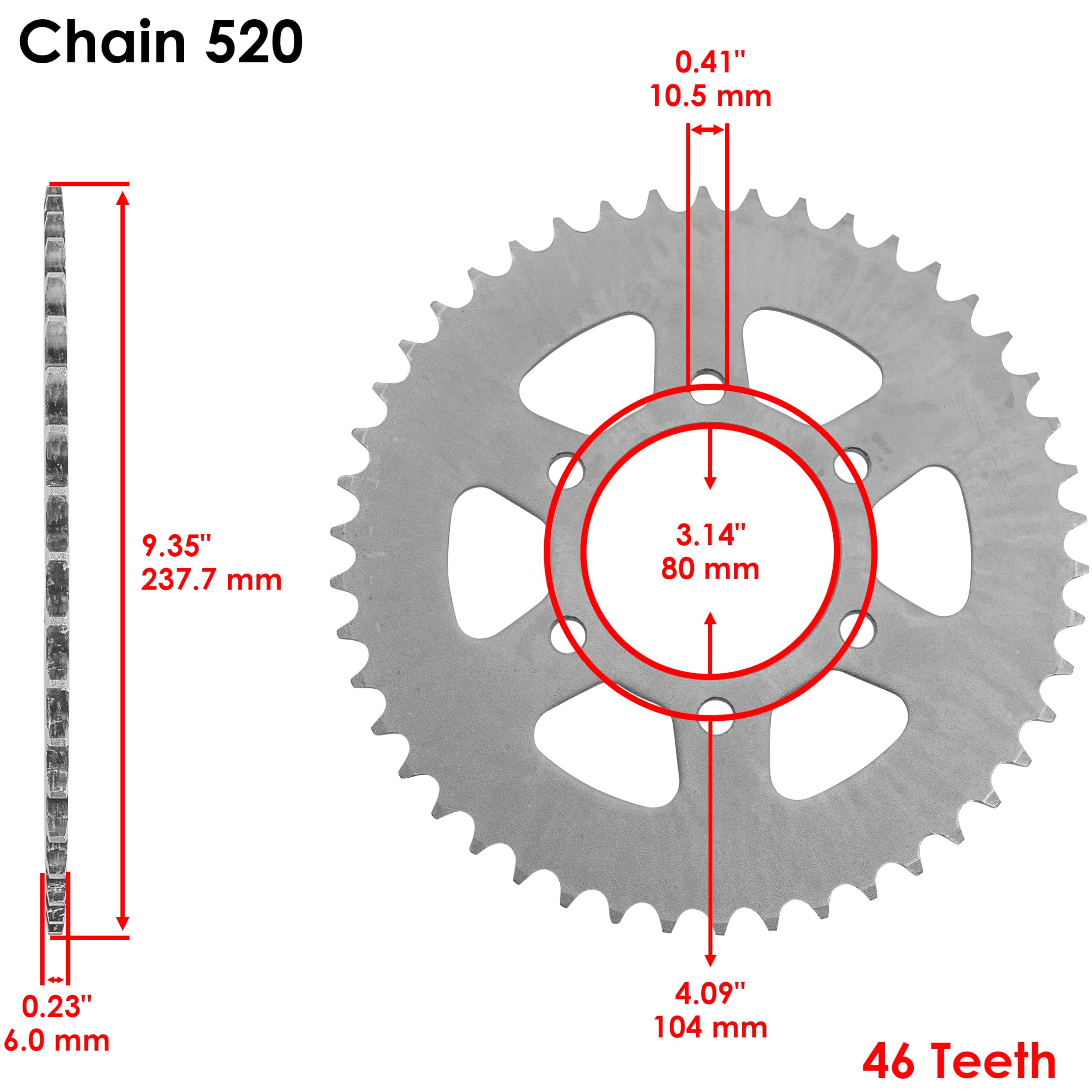 Amazon.com: Caltric Rear Wheel Chain Sprocket Compatible with