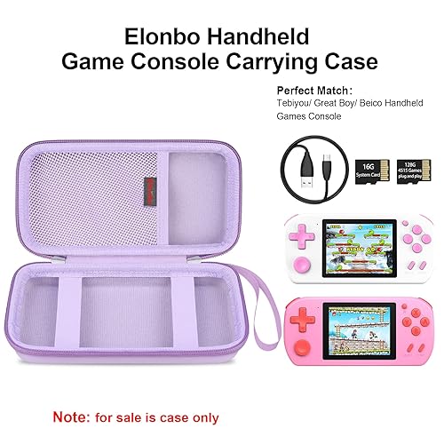 Miniatura 2 de Elonbo Funda de transporte para TEBIYOUGreat BoyBeico - Consola de juegos de mano para videojuegos retro, funda de almacenamiento de viaje para