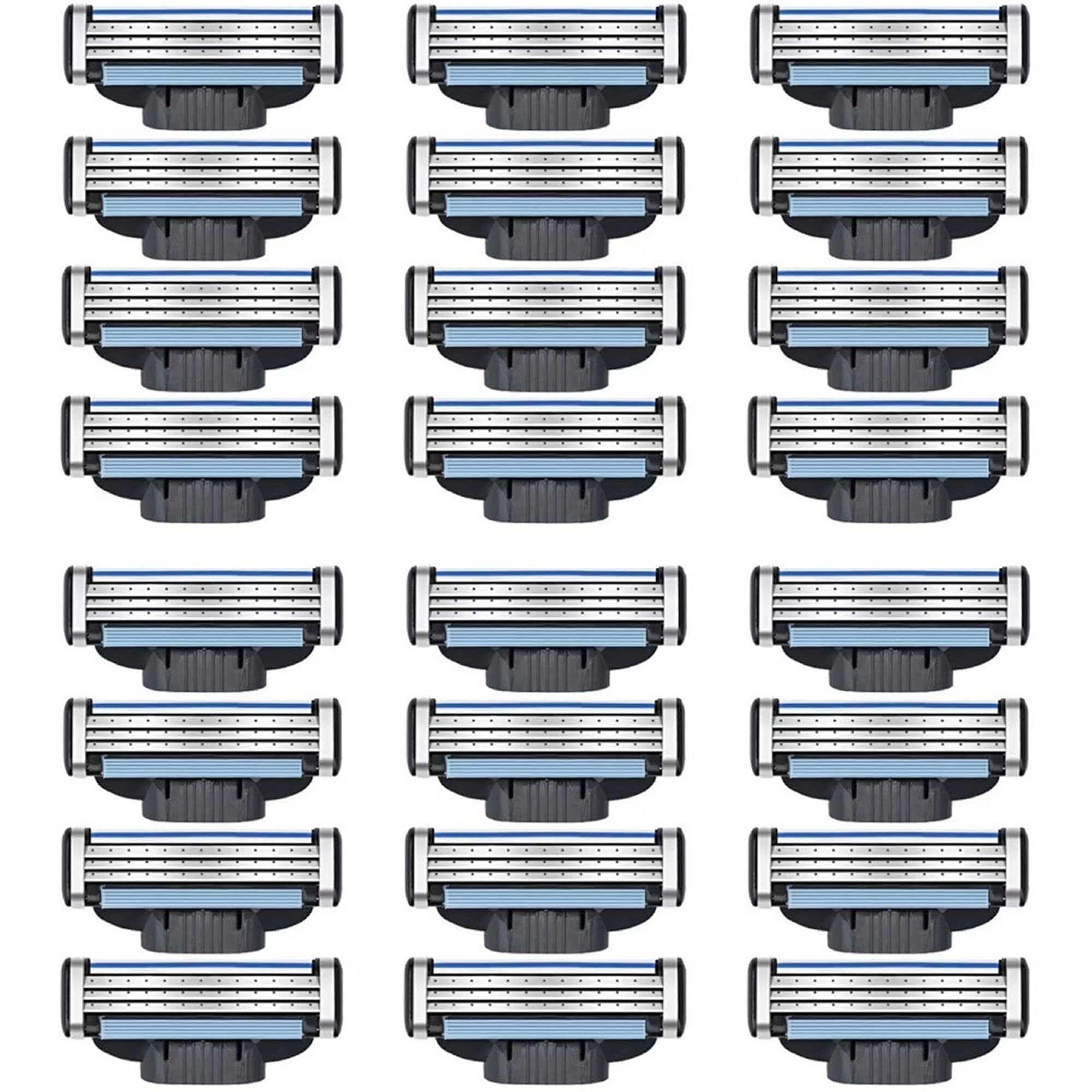 24 sztuki ostrzy do maszynki do golenia, wymienne ostrza do golenia na mokro dla mężczyzn, kompatybilne z ostrzami Gillette, ostrza do golarki kompatybilne