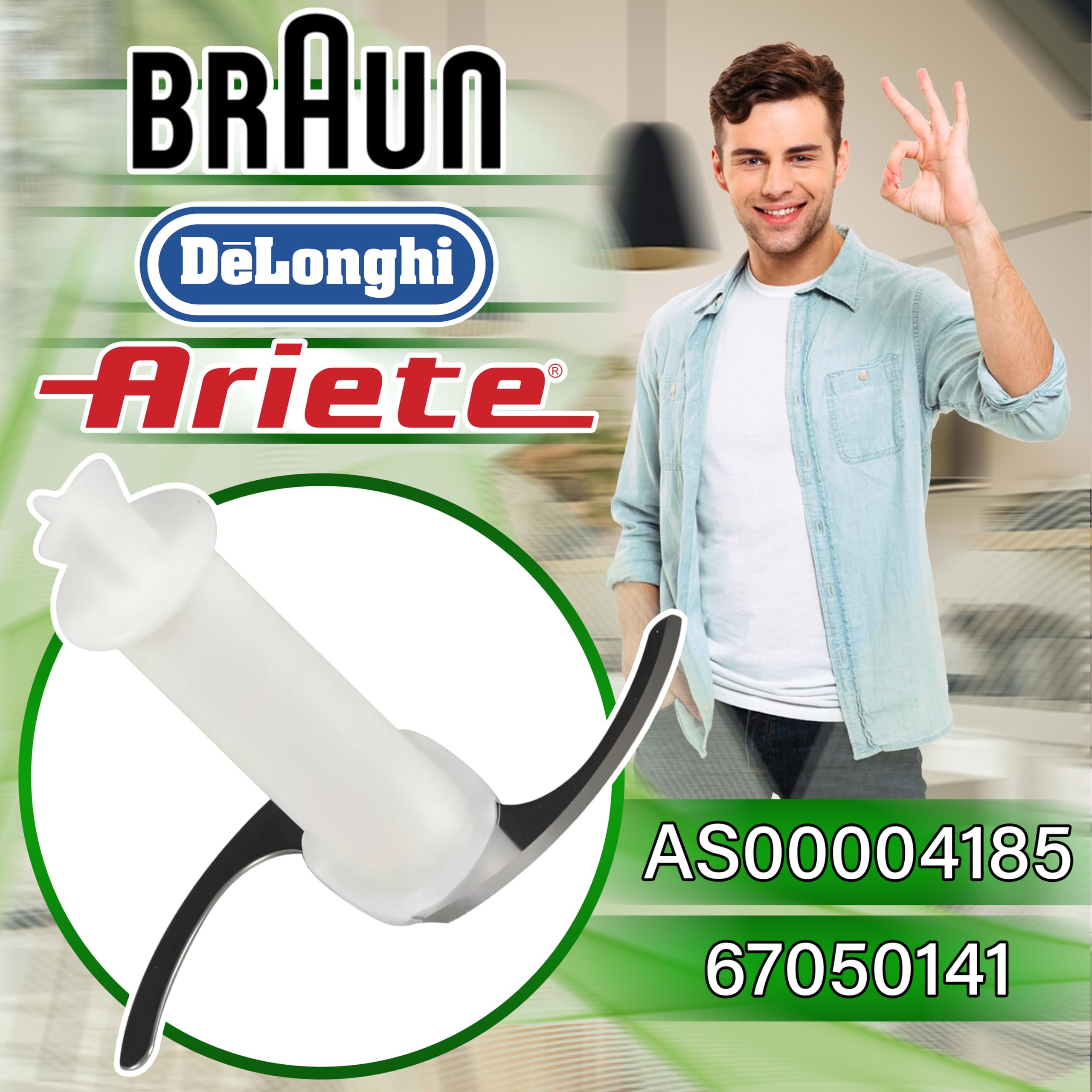 Lama Frullatore Per Braun Multiquick - Ricambio Originale 67050141 Per Ciotola CA 500ml - Foto 10