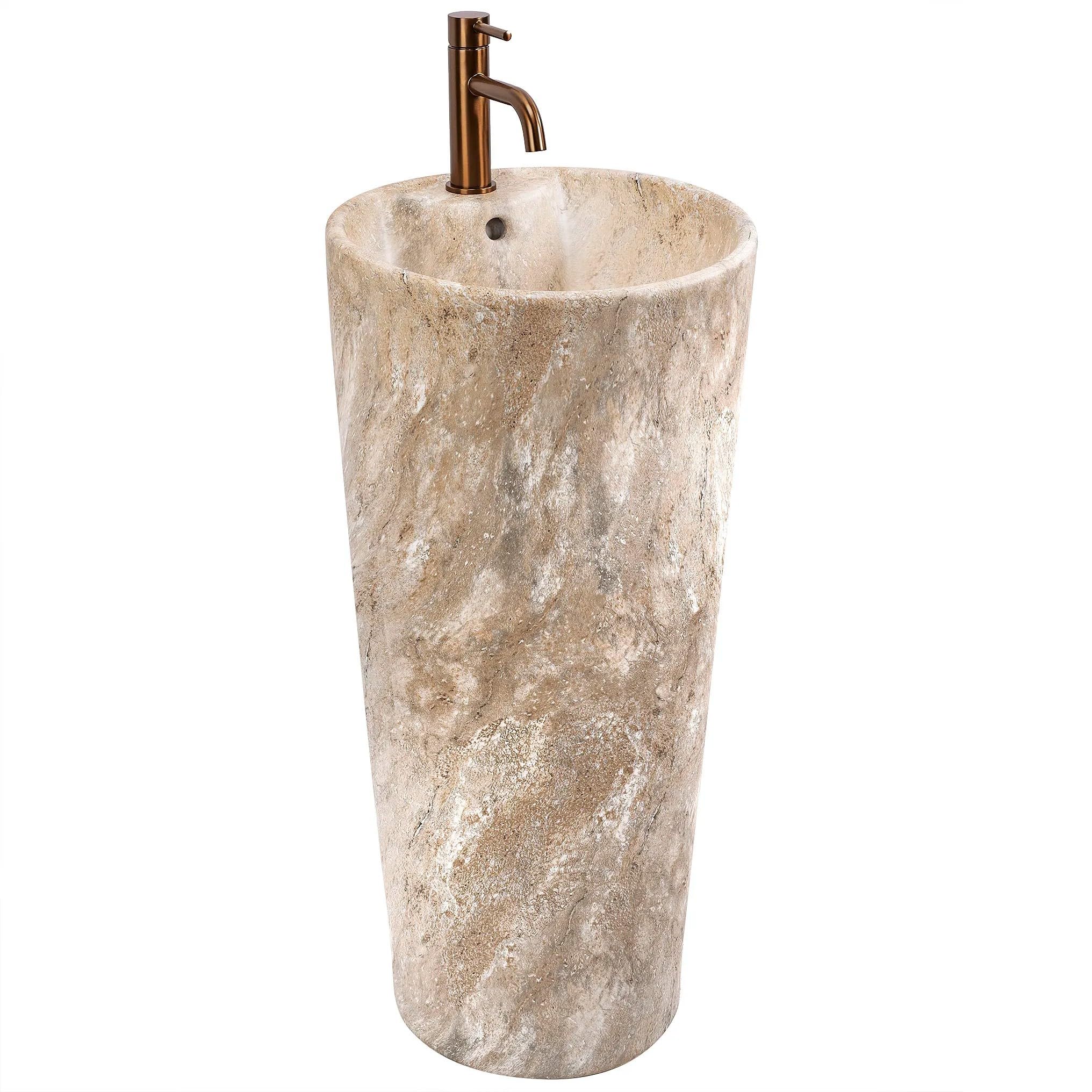 Lavabo De Pie Rea Blanka Savana Matt Beige 40X40X85Cm