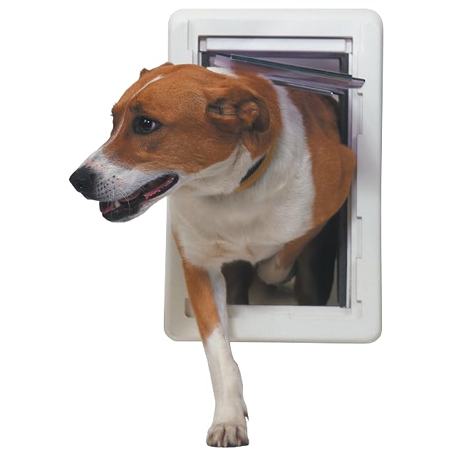 Foto 3 de 3 de Pet - Puerta de Perro de eficiencia energética para Todo Tipo de Clima, tamaño Mediano de 18 x 33 cm