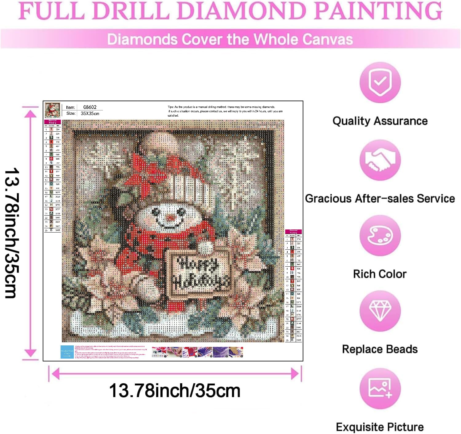 Rainway 5D Diamond Painting Weihnachtsmann – DIY Set Für Erwachsene & Kinder