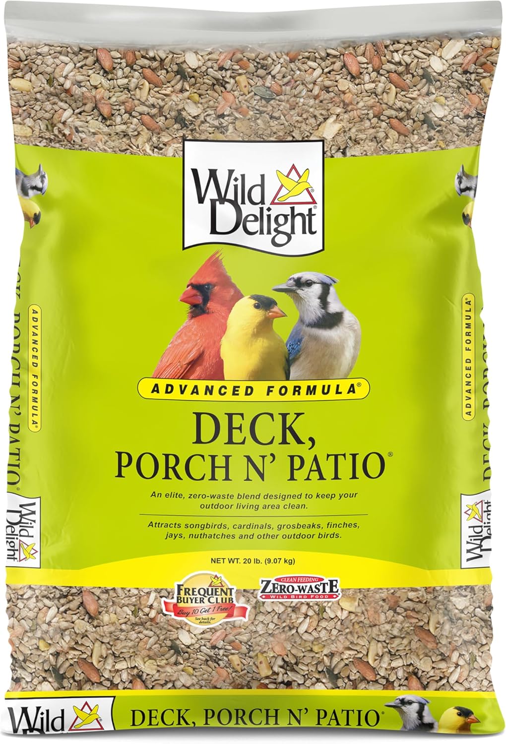 Wild Delight Deck, Porch N' Patio No Waste Bird Food, 20 lb-(374200),Tan