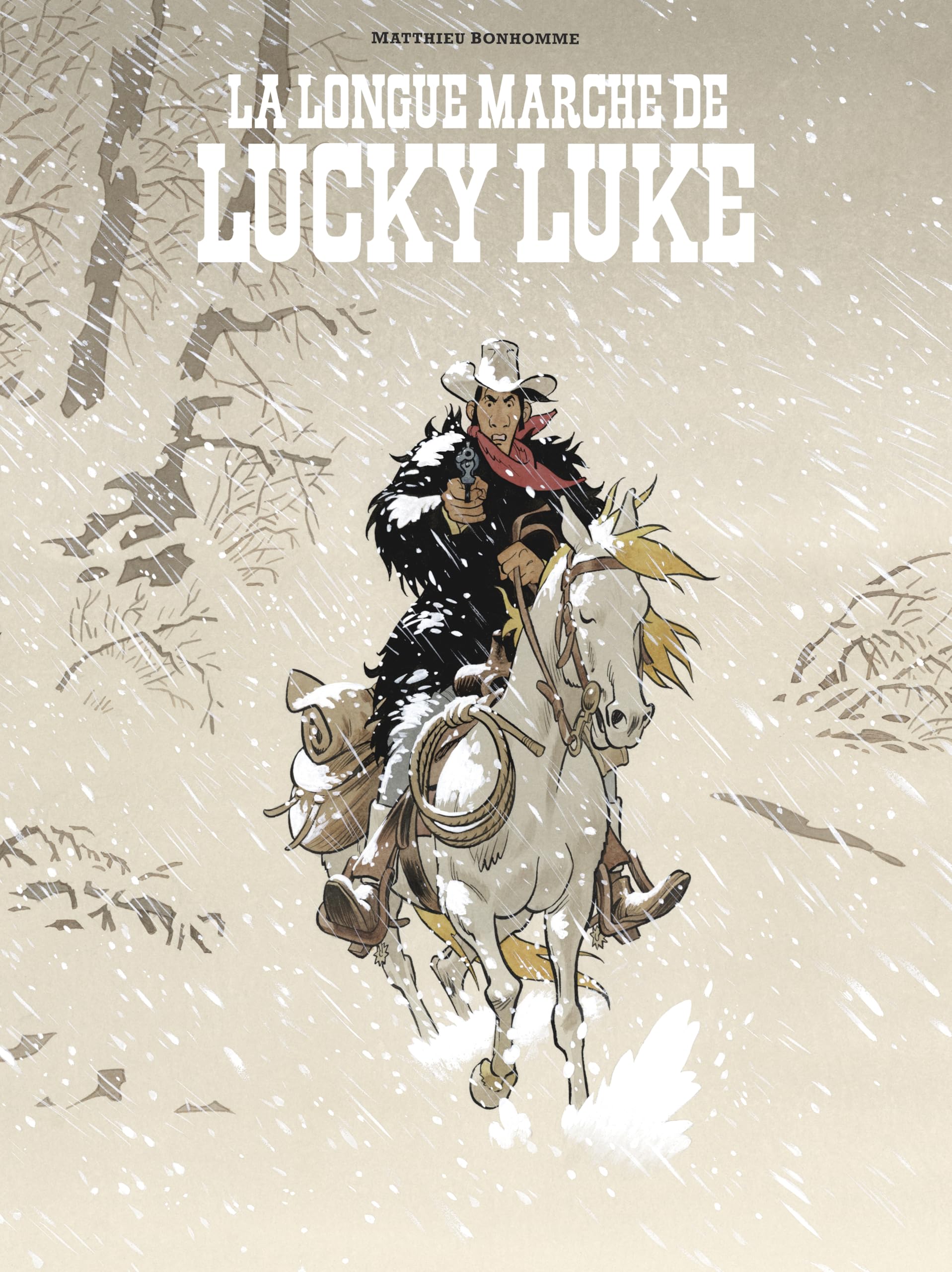 Un Hommage à Lucky Luke par   - La longue marche de Lucky Luke - Matthieu Bonhomme - Lucky Comics - relié - Bande dessinée