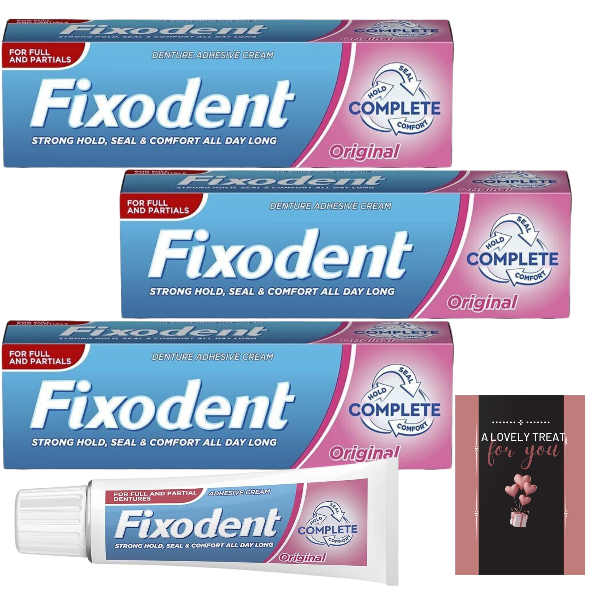 Original Denture Adhesive Cream 47g - Secure and Long-Lasting Hold for Dentures