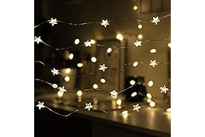 40 LED USB & Battery Operated Twinkle Star Fairy String Lights for Indoor Outdoor Decoration