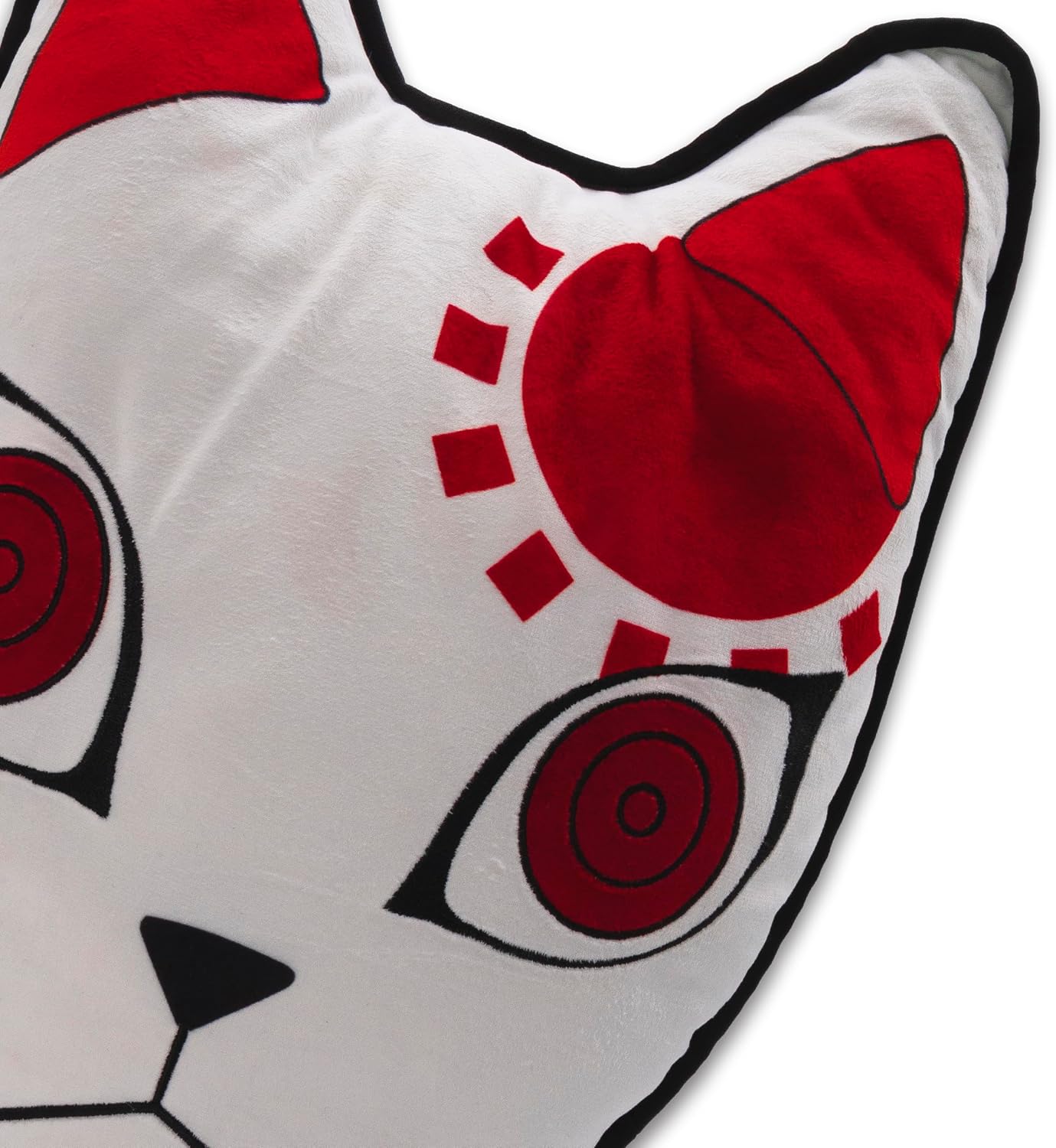 ABYSTYLE Demon Slayer Warding Mask Decorative Cushion 15.3" x 11" White and Red Anime Manga Home & Room Decor Merch Gift
