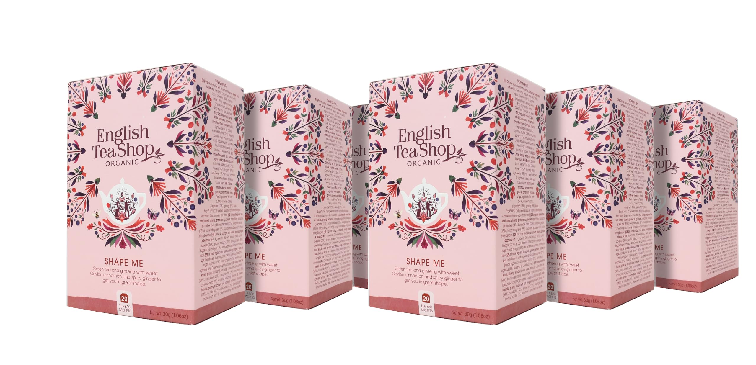 English Tea Shop - Shape Me - Pack of 20 Tea Bag SachetsFairtrade InternationalFairtrade InternationalFairtrade InternationalFairtrade International