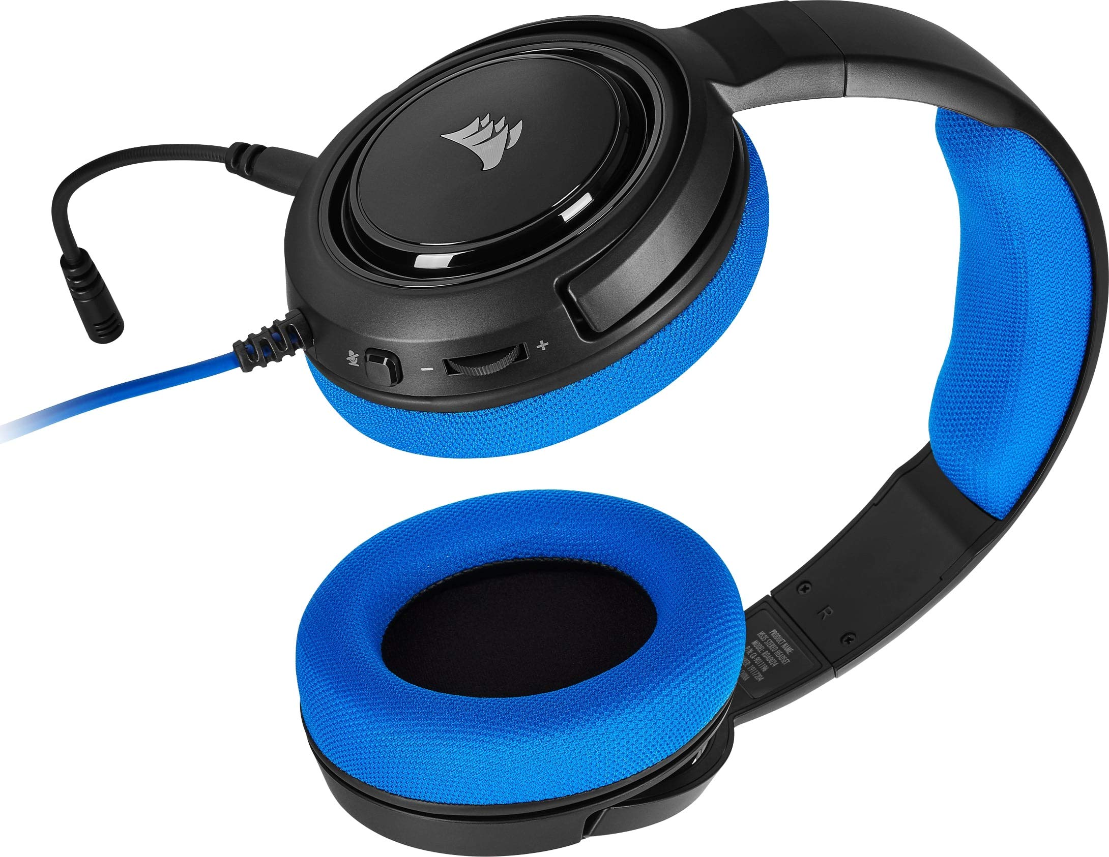 CORSAIR HS35 Casque de Jeu Filaire Stéréo Léger Multiplateforme - Microphone Unidirectionnel Détachable - Membranes en Néodyme - PC, PS5, PS4, Xbox, Nintendo Switch, Mobile - Bleu
