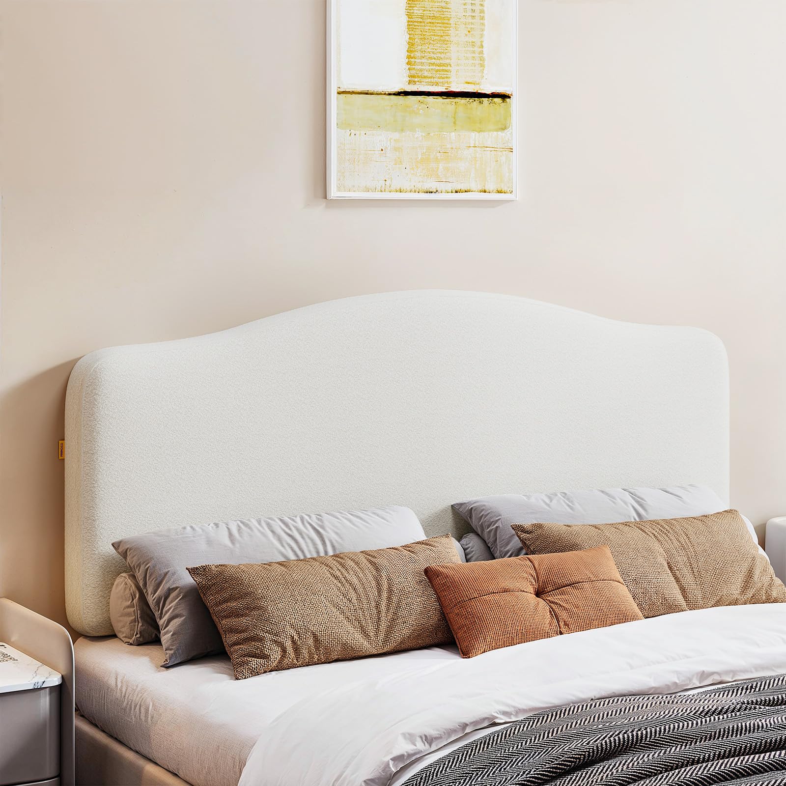 Queen Velvet Upholstered Headboard - Height Adjustable