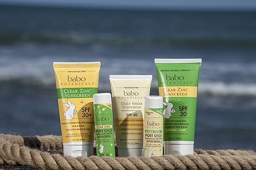 Miniatura 7 de Babo Botanicals Clear Zinc Sport Sunscree Stick SPF 30 con 100 mineral activo sin perfume 06 onzas multicolor sin fragancia 1 unidad