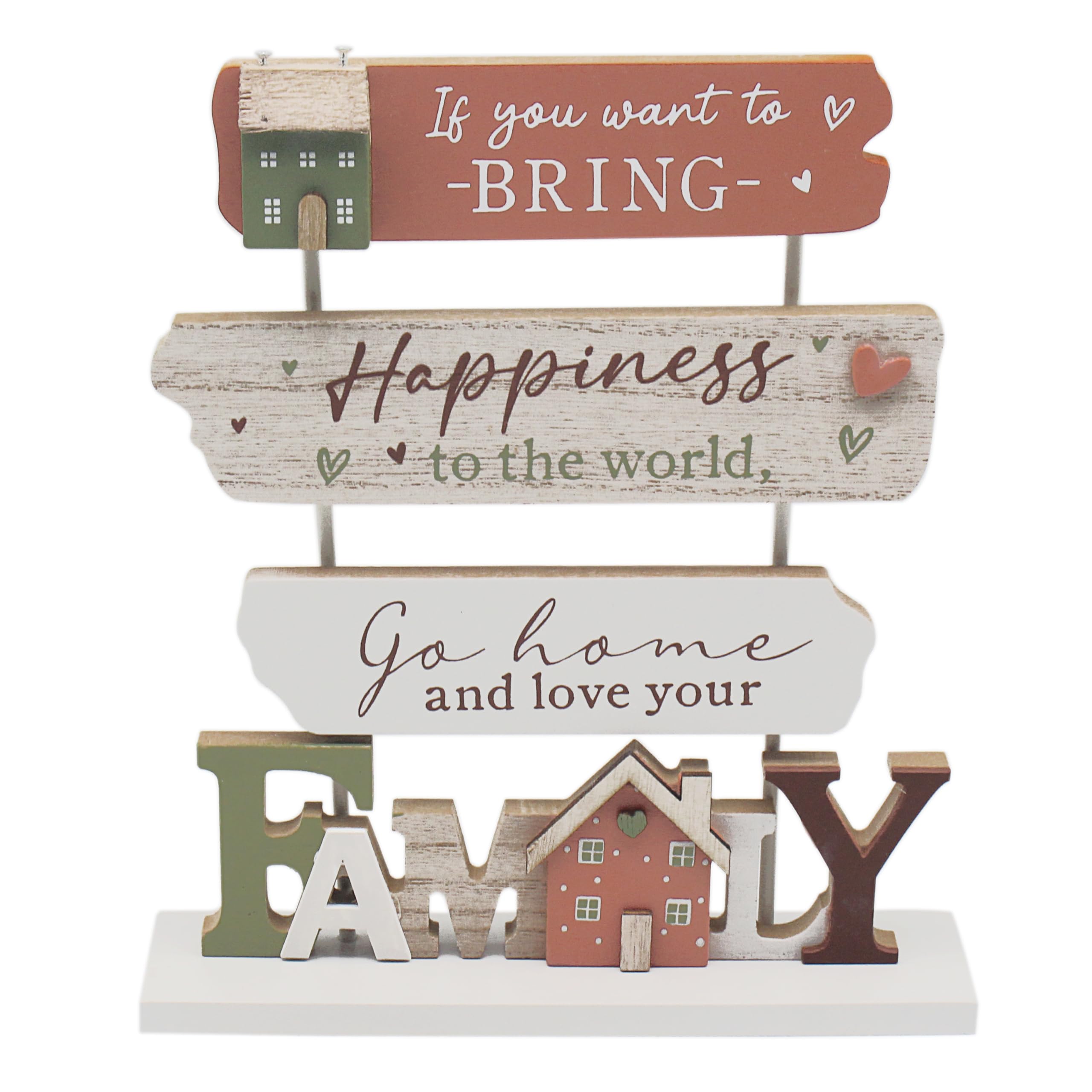 Lesser & Pavey Plaque Standing Family By Love & Affection For Home Decor | Elegant Plaques For Gifts & Presents | Lovely Birthday Gifts For Women & Men | Decorative Accessories For Loved Ones