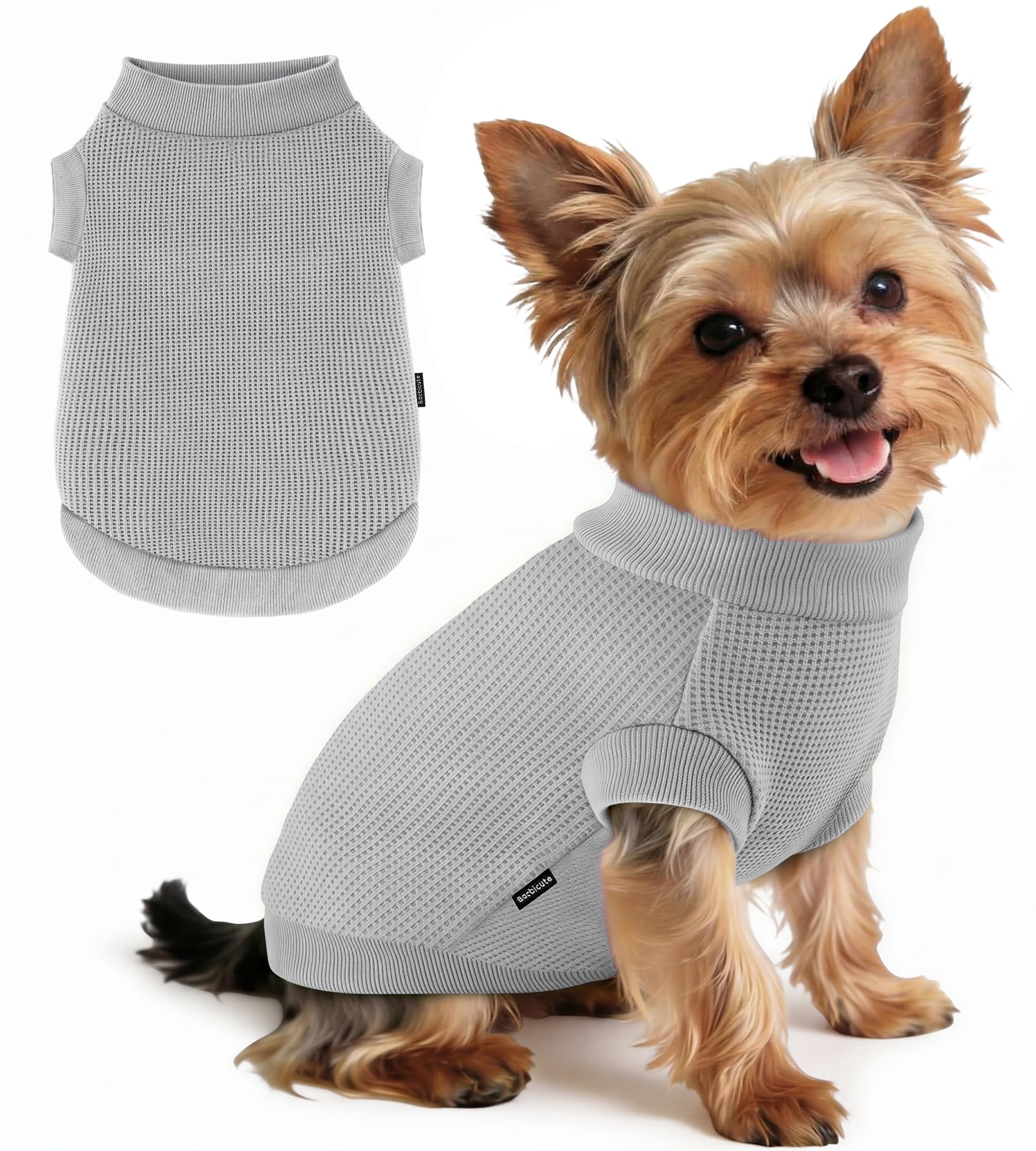 1 Pack Dog Shirt for Small Supplies Functional Waffle Dog Clothes Warm Soft Sweatshirt Outfit for Dogs Cats Pet Apparel
