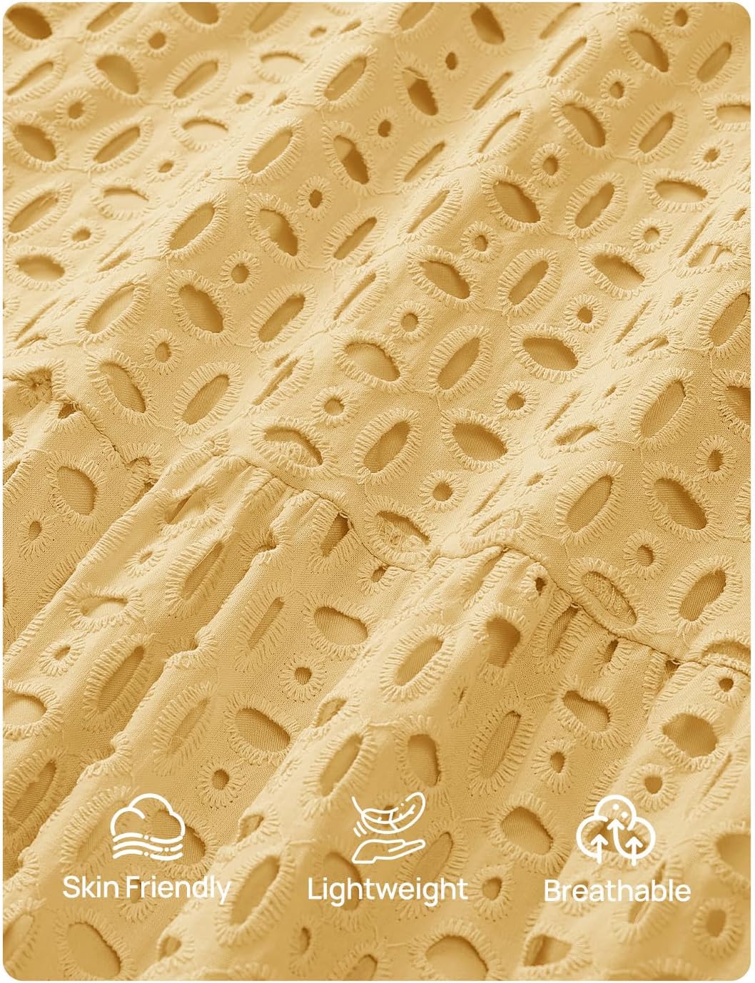 ZESICA Women's 2026 Summer Sleeveless Maxi Dress Casual V Neck Hollow Out Eyelet A Line Flowy Party Long Dresses - Image 7