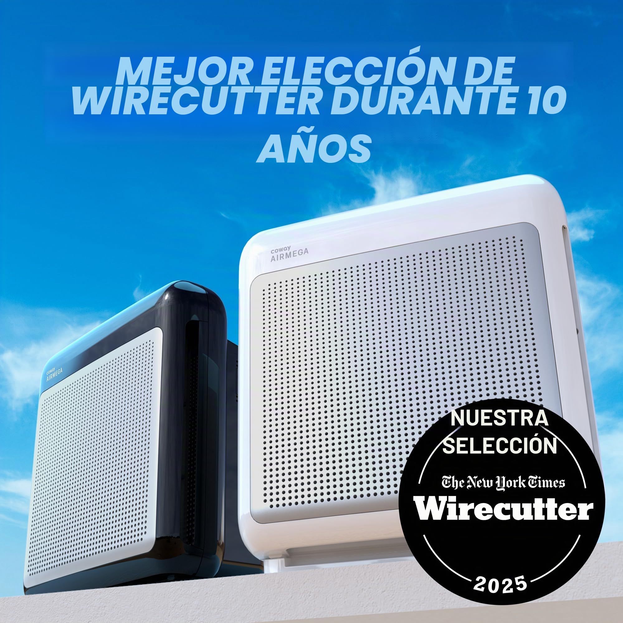 COWAY Purificadores de aire para el hogar de hasta 1.748 pies cuadrados, filtro HEPA verdadero para humo, alergias, caspa de mascotas, olor, monitor de calidad del aire, modo automático y ecológico,