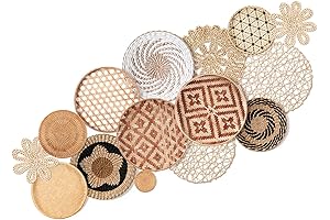 Set of 15 Wall Basket Decor: Woven Elegance for Your Walls