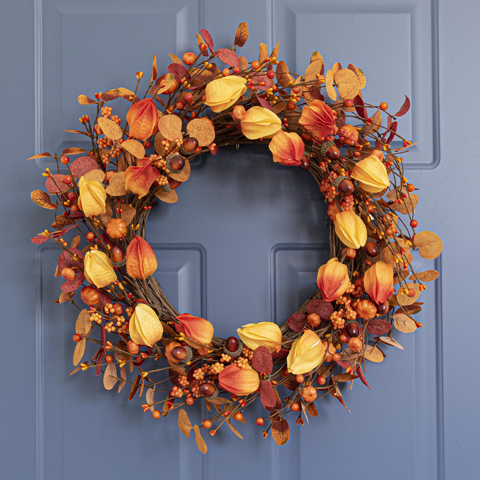 Couronne D'automne De 61 Cm Pour Porte D'entrée - Couronne De Feuilles