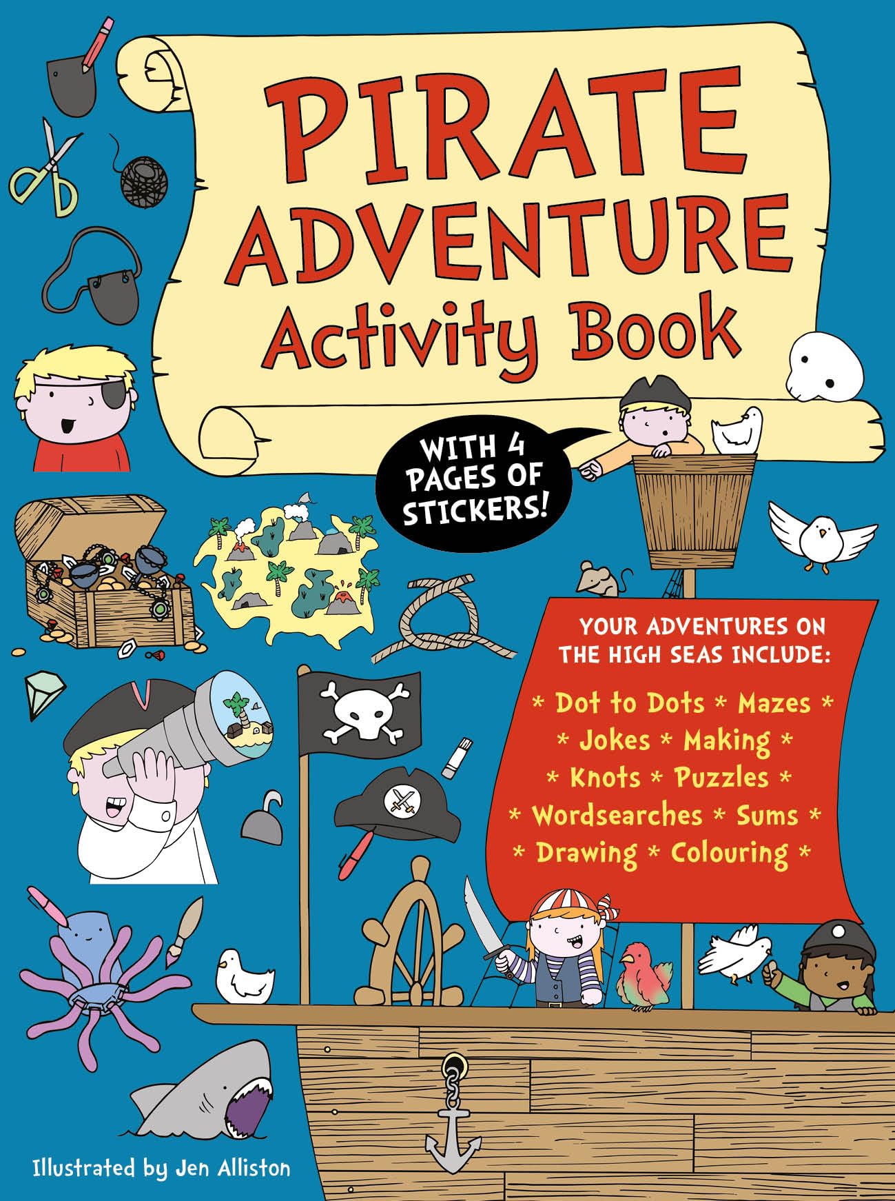 Pirate Adventure Activity Book by Jen Alliston PAPERBACK 9781787080072