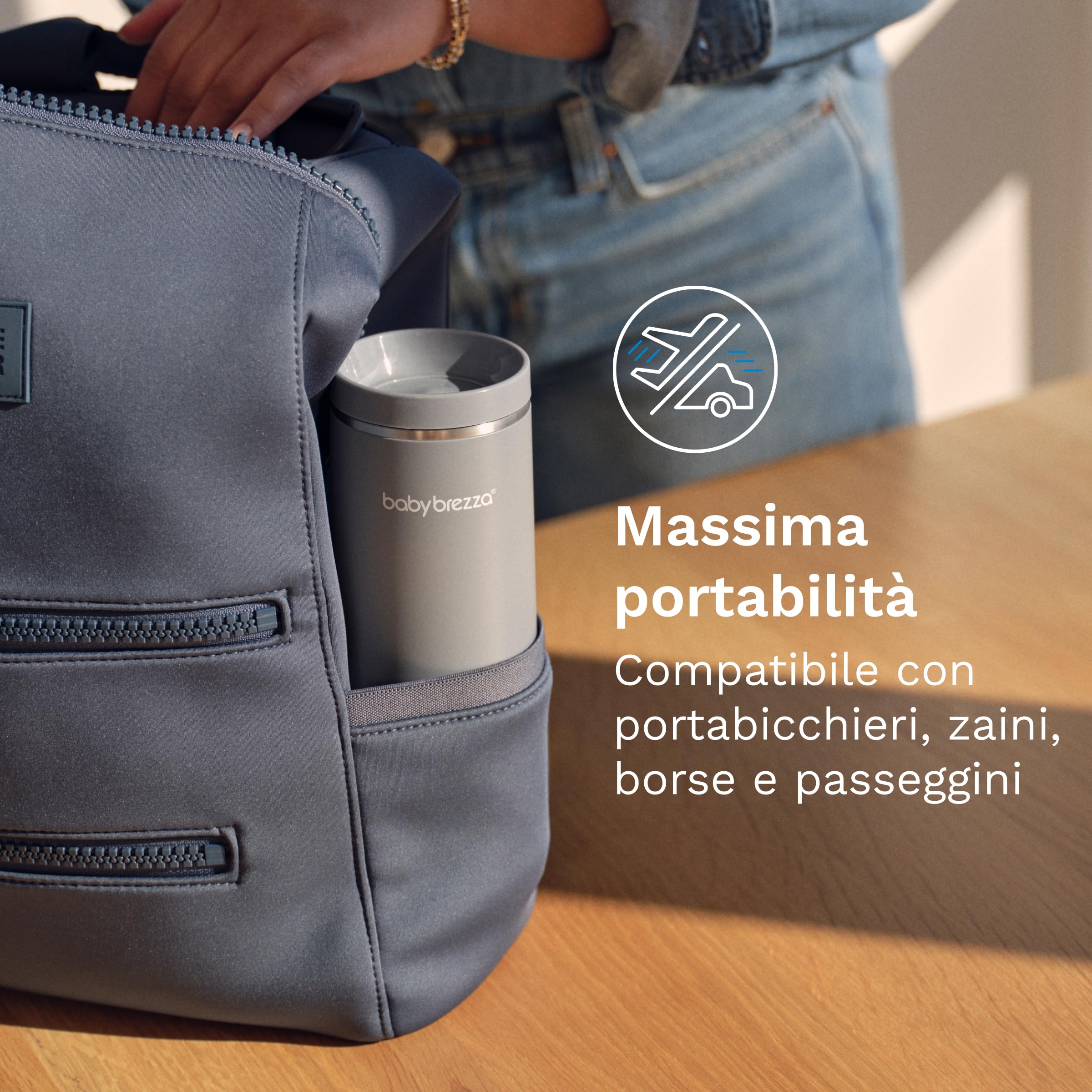 Baby Brezza Superfast Portable Bottle Warmer Scaldabiberon portatile – 67% più veloce – scalda Latte materno da viaggio e Scaldabiberon – sicuro – Riscaldamento uniforme – fino a 8 Biberon – nero