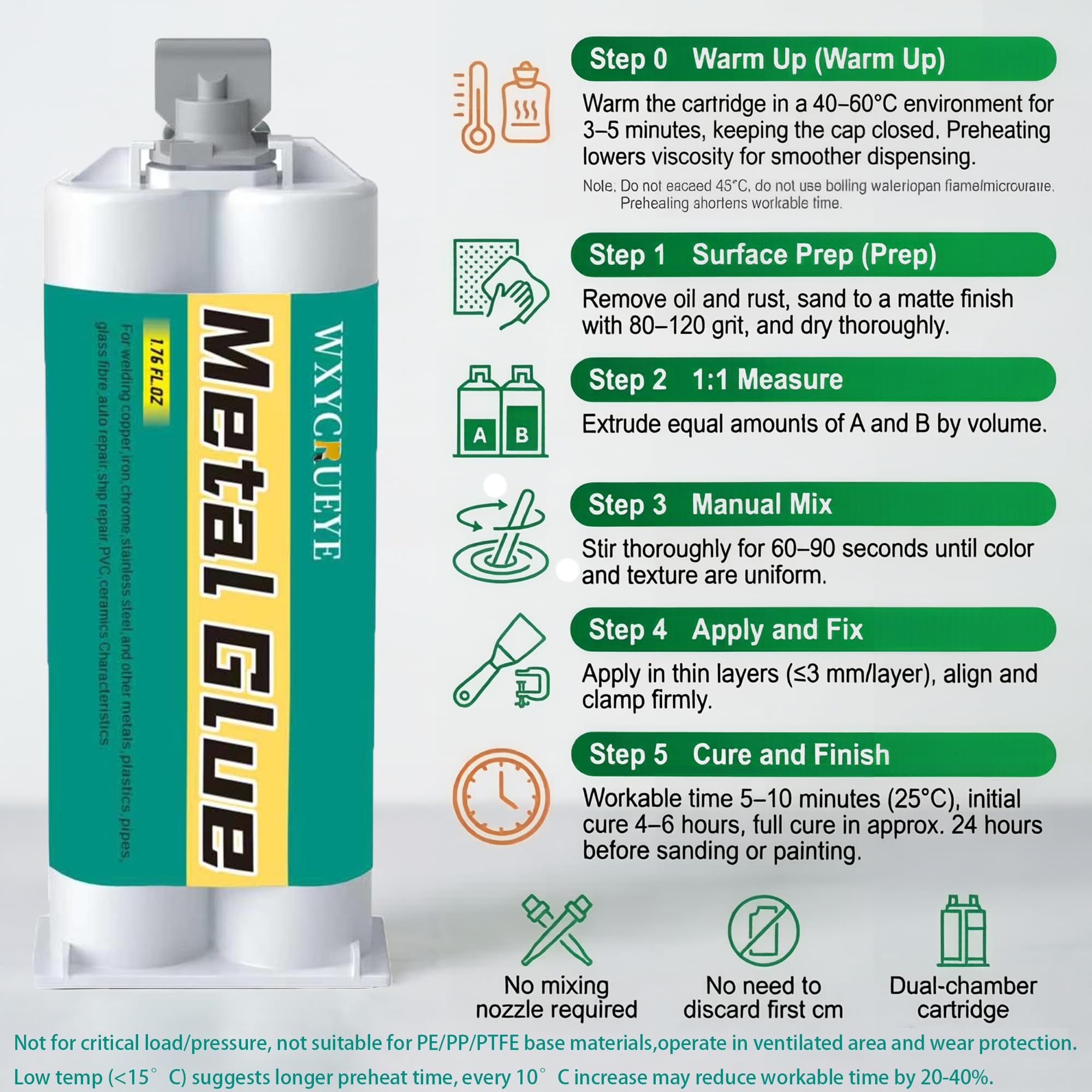 Heavy Duty Metal Glue - Waterproof Epoxy Adhesive -6
