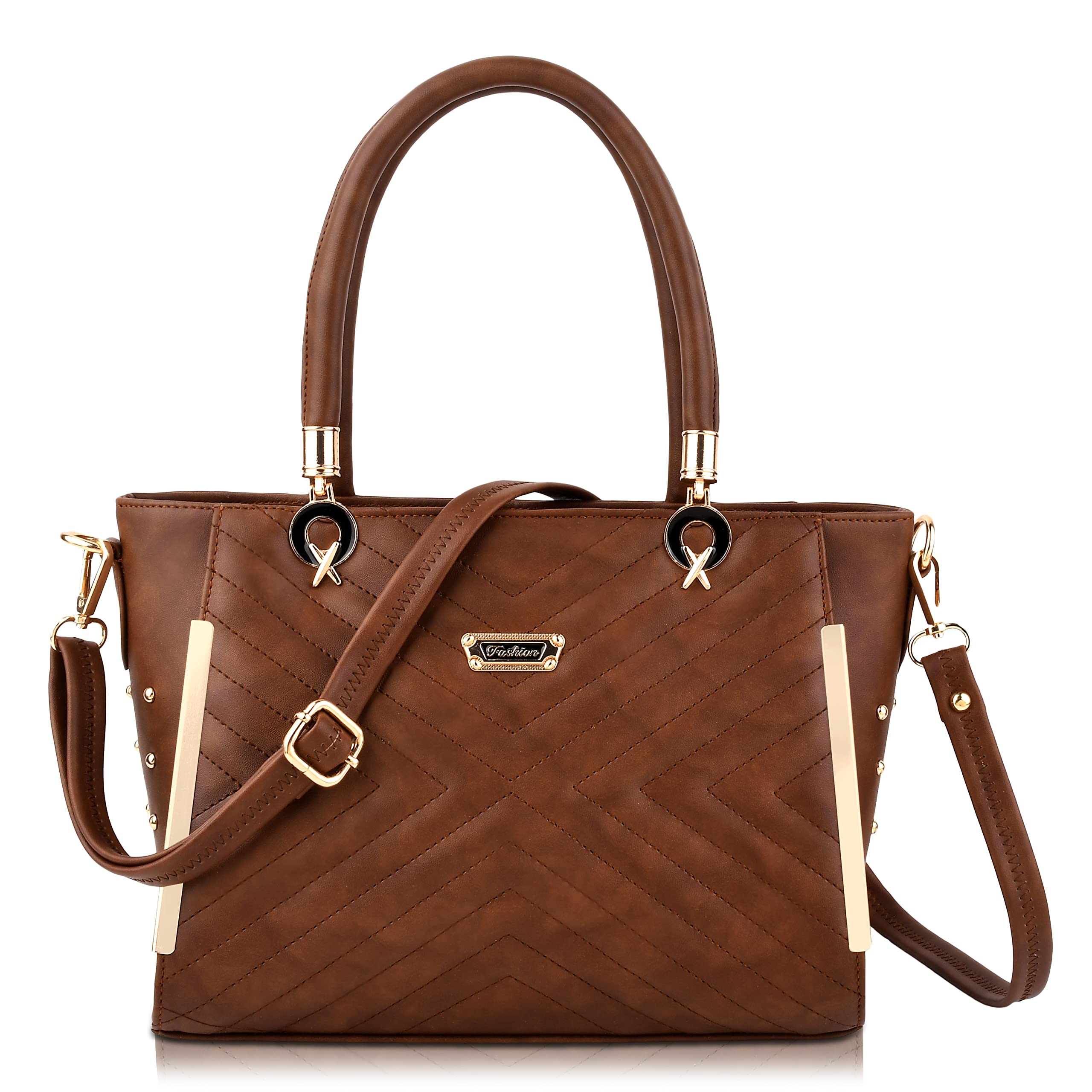 Fiesto Fashion Womens Latest PU Leather Top Handle Handbags For Ladies & Girls - Extra Spacious (Pack of 1) (Brown) (B0BZK3X456) Amazon Price History, Amazon Price Tracker