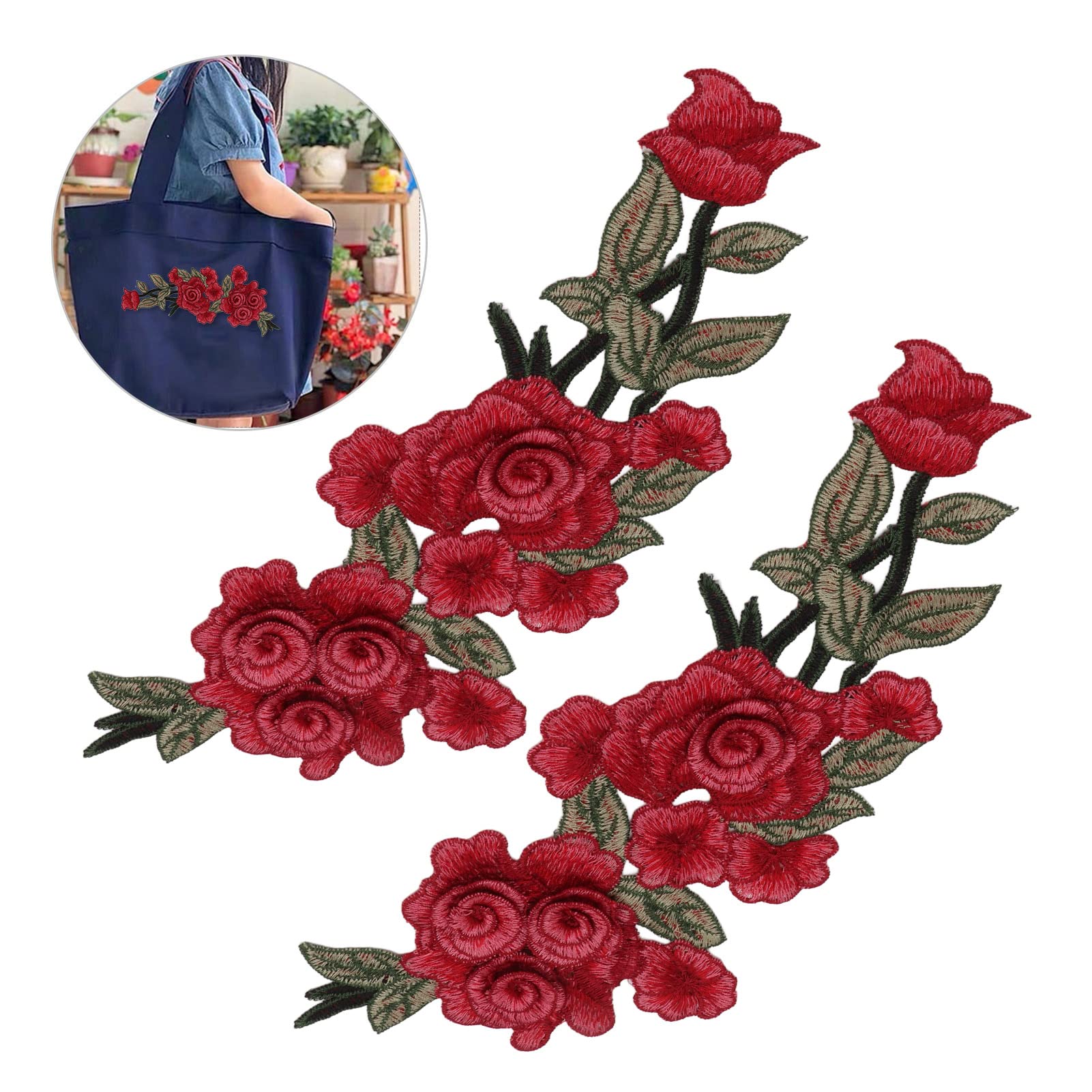 Cobee 20 Toppe Termoadesive A Fiore Per Abbigliamento - Ricami Colorati In Poliestere 5x5 Cm Per Riparazioni E Decorazioni Fai Da Te