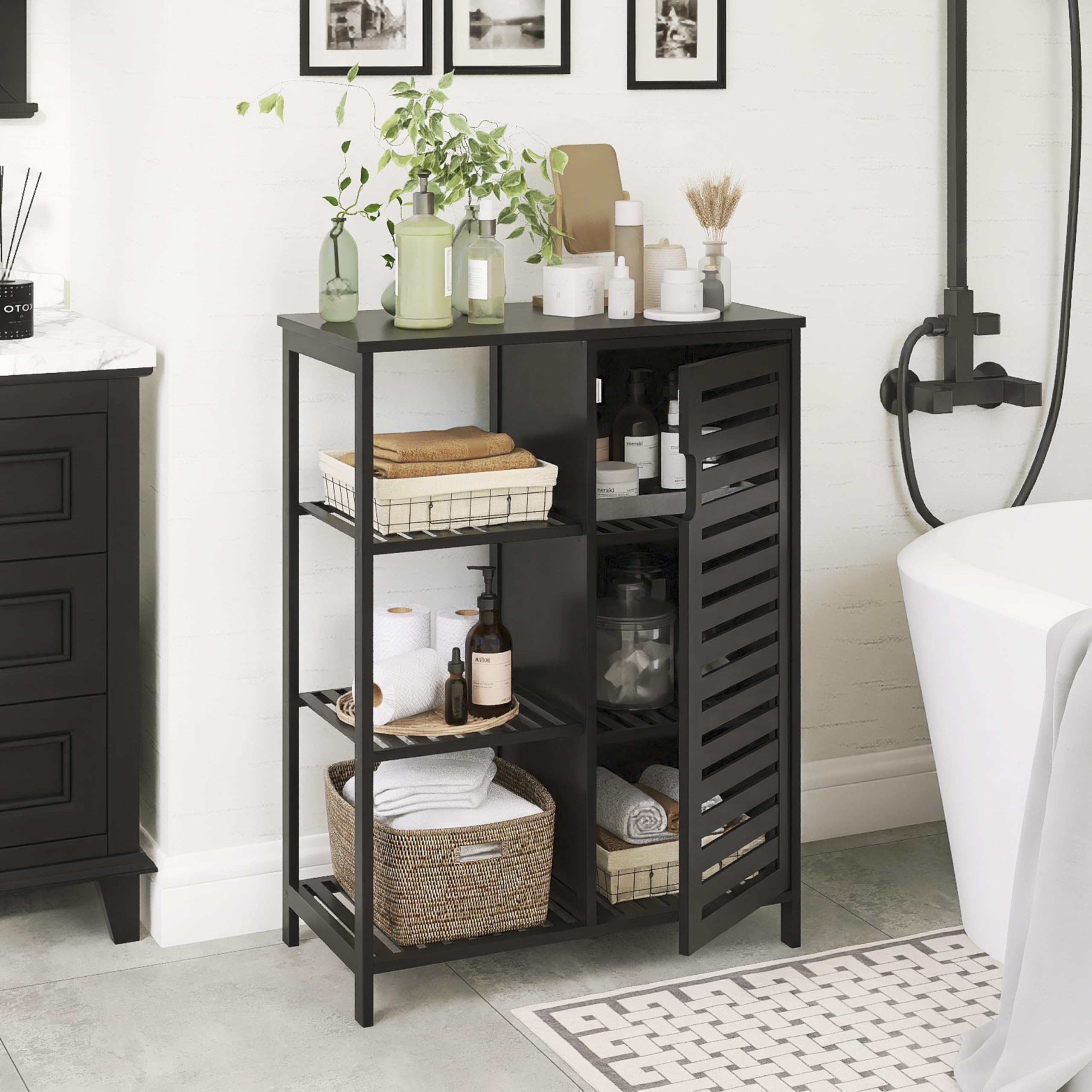 HITNET Armoire de Rangement pour Salle de Bain, Meuble d'Organisation