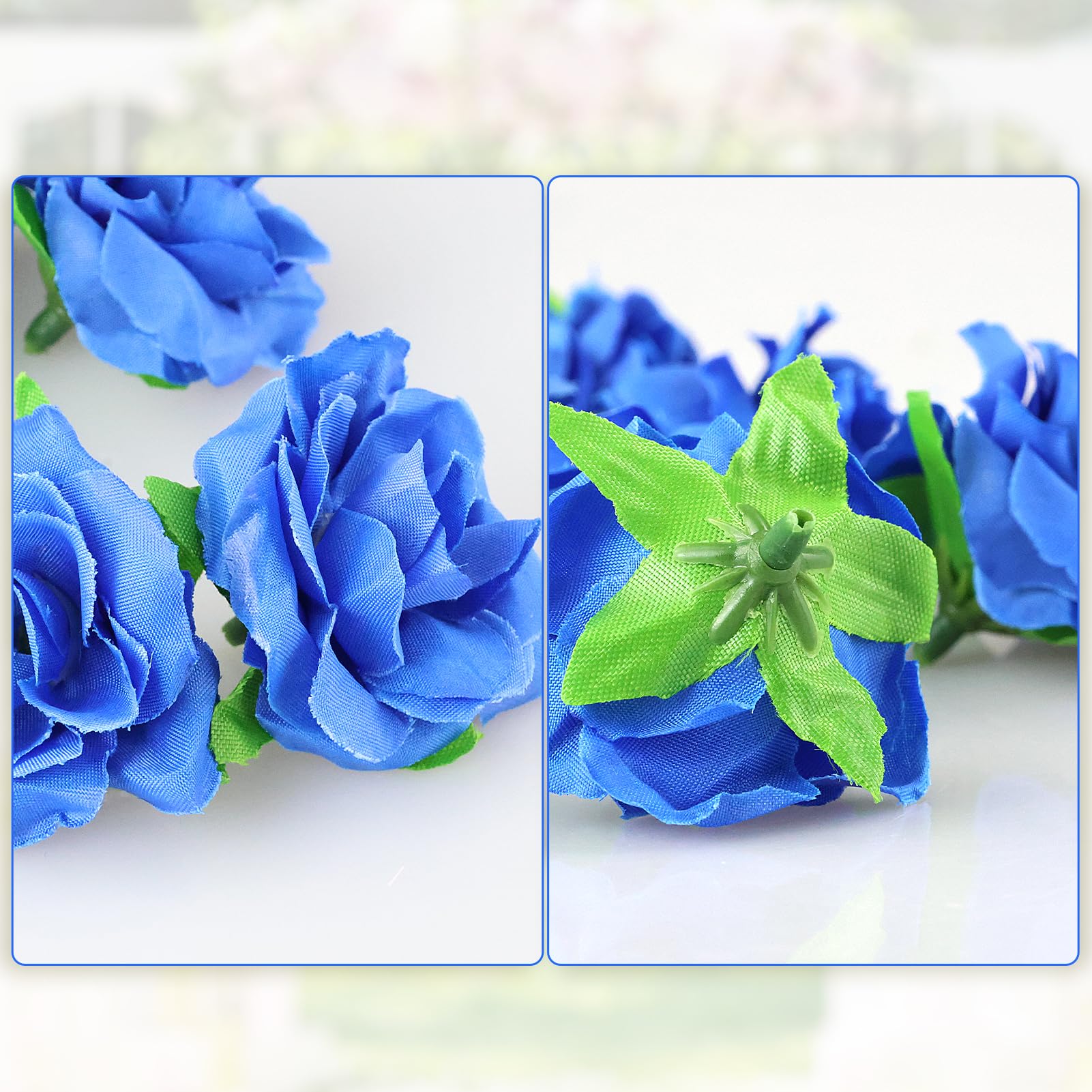 Margherite Finte Seta Blu BORDSTRACT 100 Pz 4 Cm Azzurro Margherita Gerbera Artificiale, Per Nozze, Giardino, Decorazione Della Festa, Artigianato Floreale Fiori Finti Fai Da Te