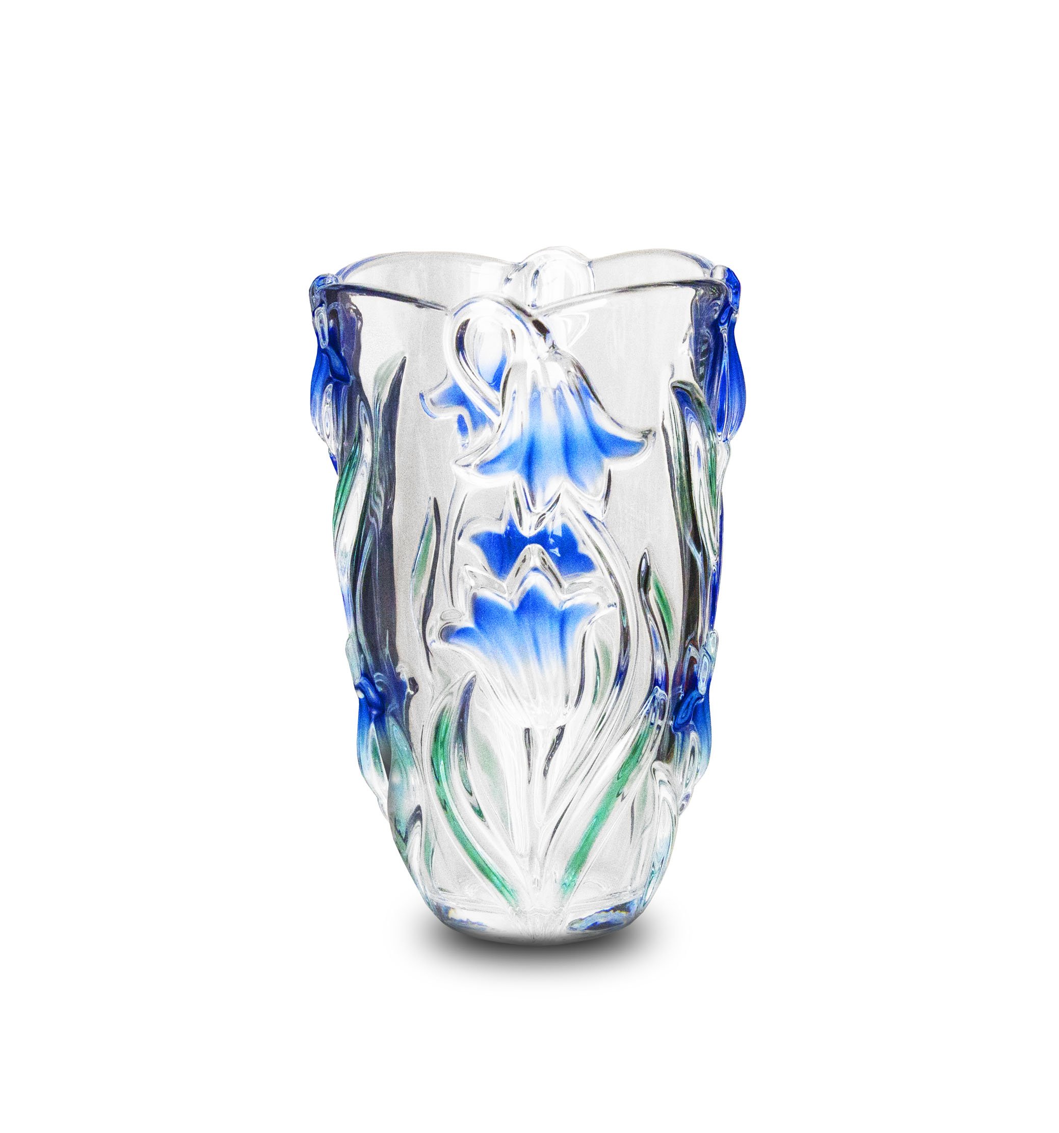 Studio Silversmiths Blue Danube Collection Crystal Vase