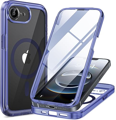 Miniatura 145 de Miracase Funda para iPhone SE de 3ª/2ª generación 2022 2020 de cuerpo completo con protector de pantalla de vidrio integrado, resistente protección