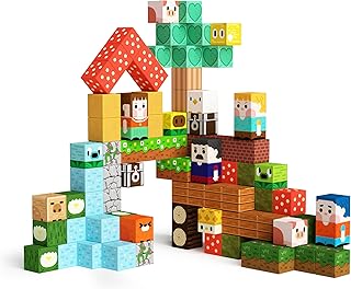 GobiDex 100PCS Magnetic Blocks Prtend Play Playset, Build Magwonder Farm World with STEM Building Toys, Preschool Sensory Gift for Birthday