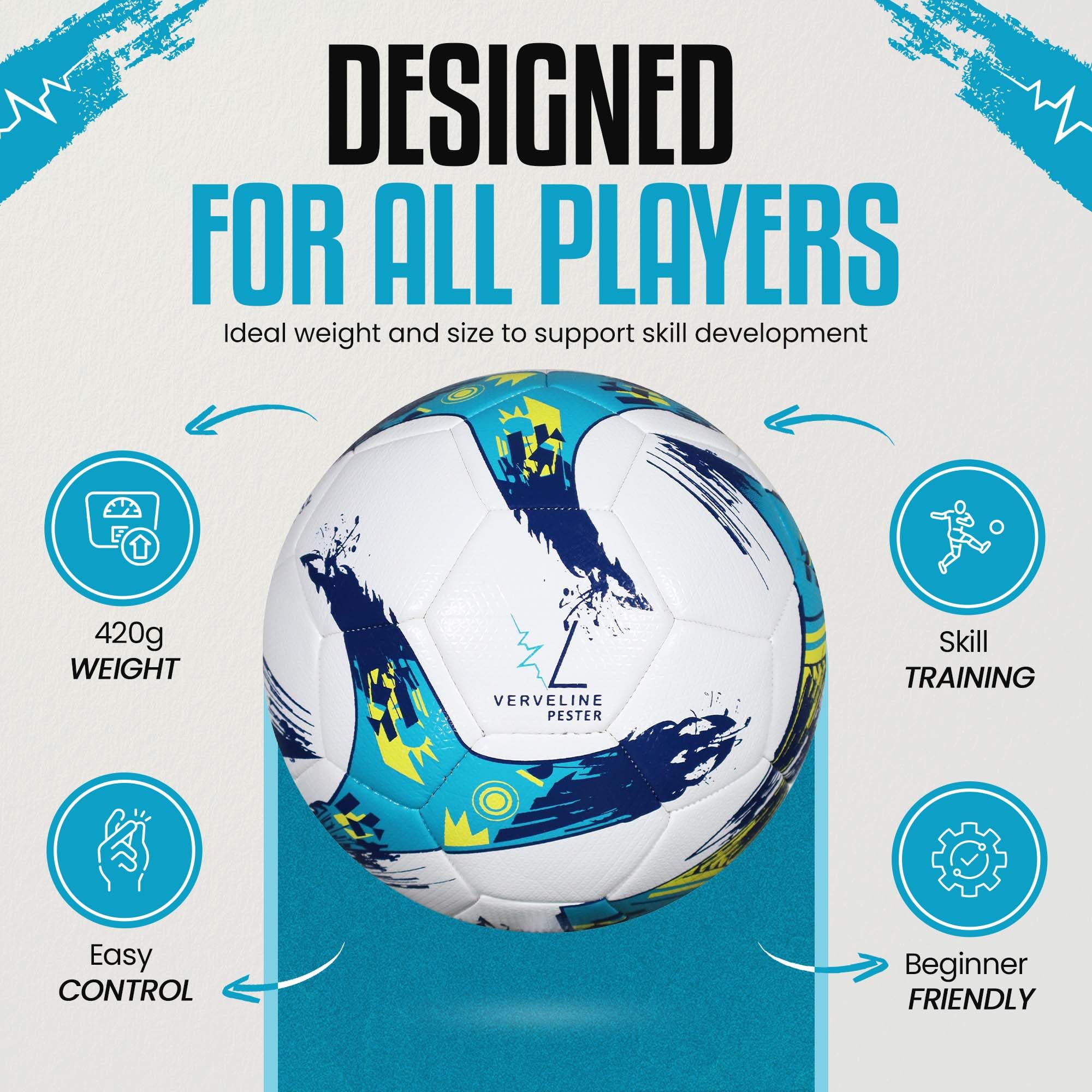 Futsal-Ball Größe 4 - Professioneller Indoor-Fußball mit geringer Sprungkraft für Training und Matchspiel - Indoor-Training und Turnier, Hybrid-32-Panel-Pester-Futsal-Ball von