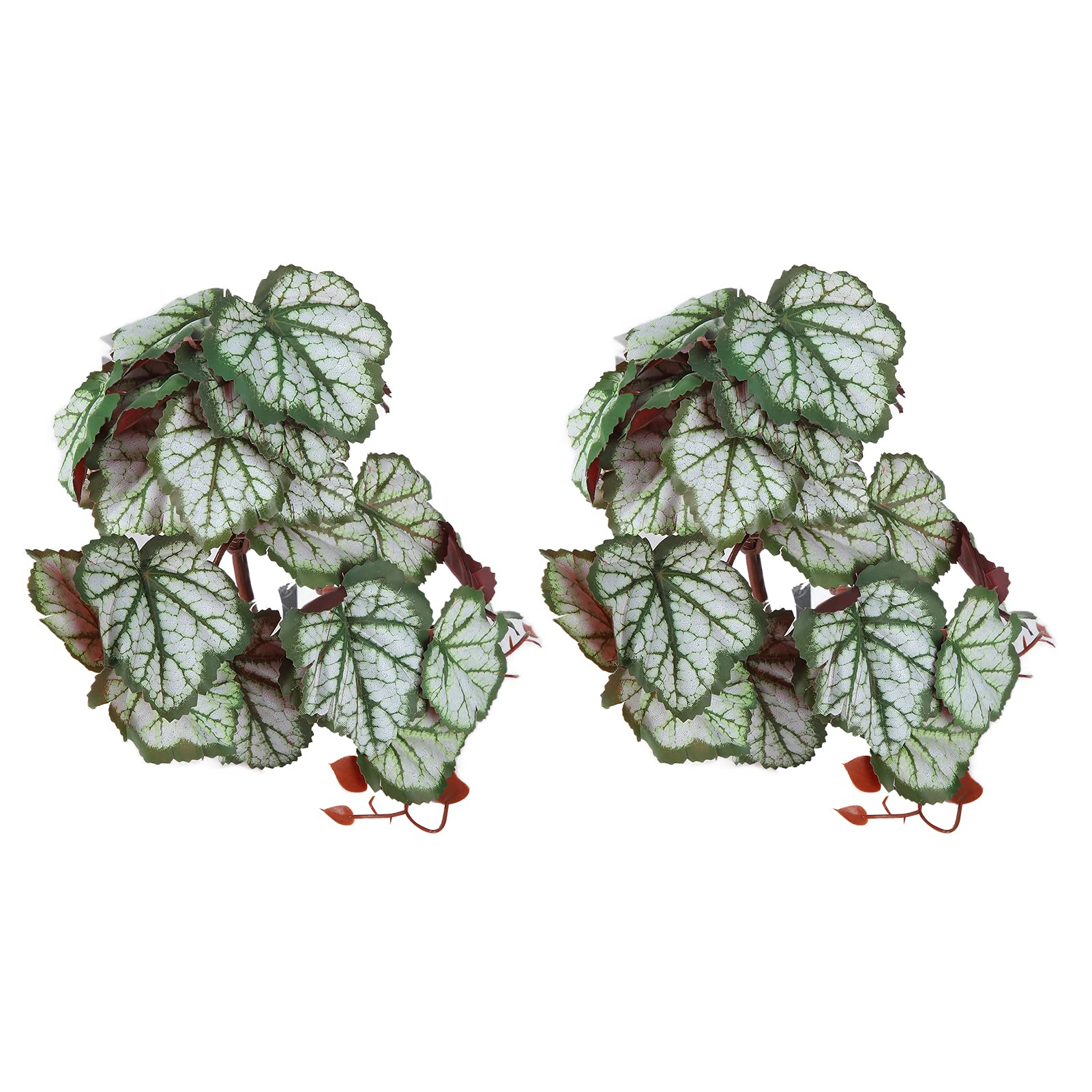 Yosoo 2PCS Artificial Water Plant Plastic Simulation Leaves with Suction Cup Fish Decoration Reptile Plants Artificial Green Plant Fake Hanging Leaves Aquarium Decor Ornaments