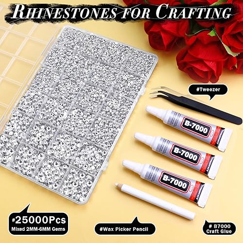 Vista 91 de 4500PCS Resin Flatback Rhinestone, 2mm 3mm 4mm 5mm 6mm Lemon Yellow Flatback Rhinestones for Tumblers, Nails Art, Mugs, Bottles, Craft Decoration