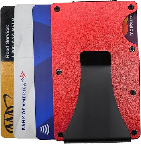 Miniatura 2 de Cartera de fibra de carbono Rojo Minimalista