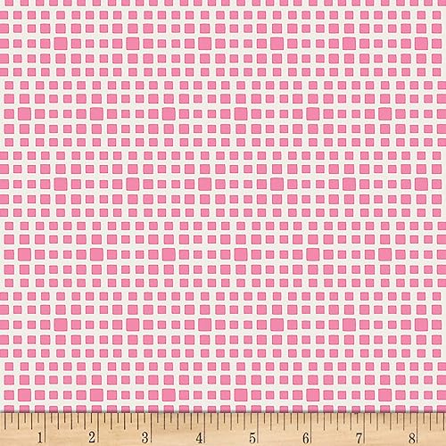 Art Gallery Fabrics Galería de arte Squared Elements Sweetheart tela, rosa